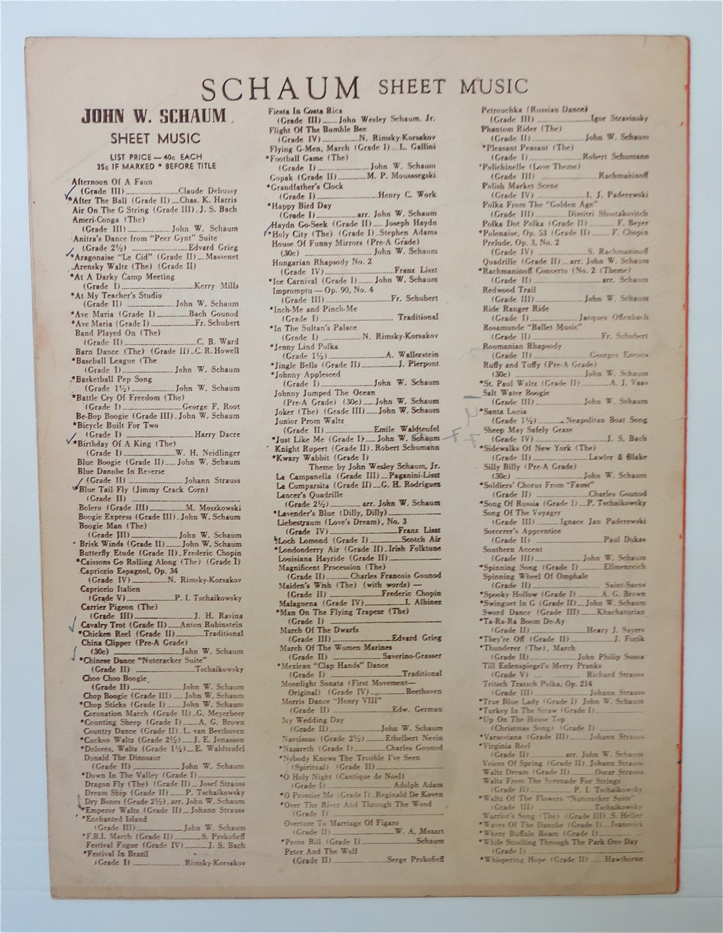 1944 Flying G Men Gallini Sheet Music