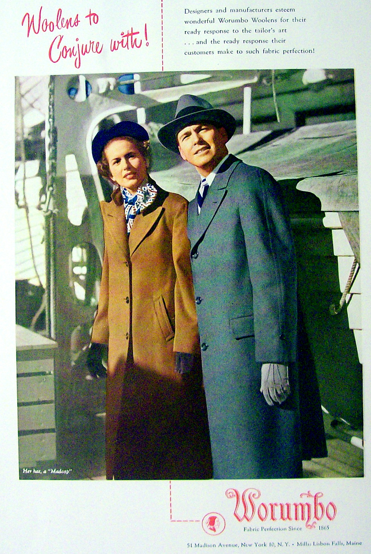 1948 Worumbo Fabric w/ Man and Woman