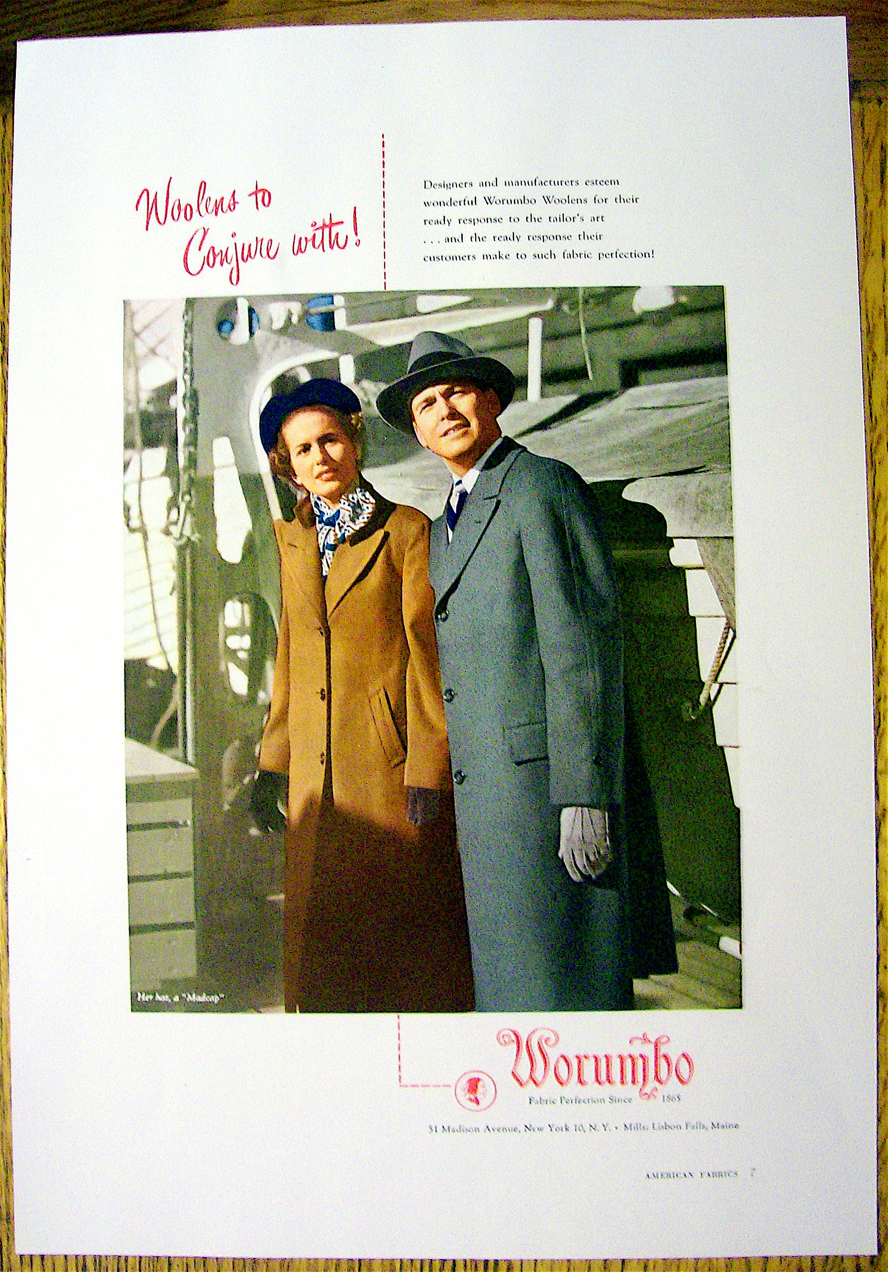 1948 Worumbo Fabric w/ Man and Woman