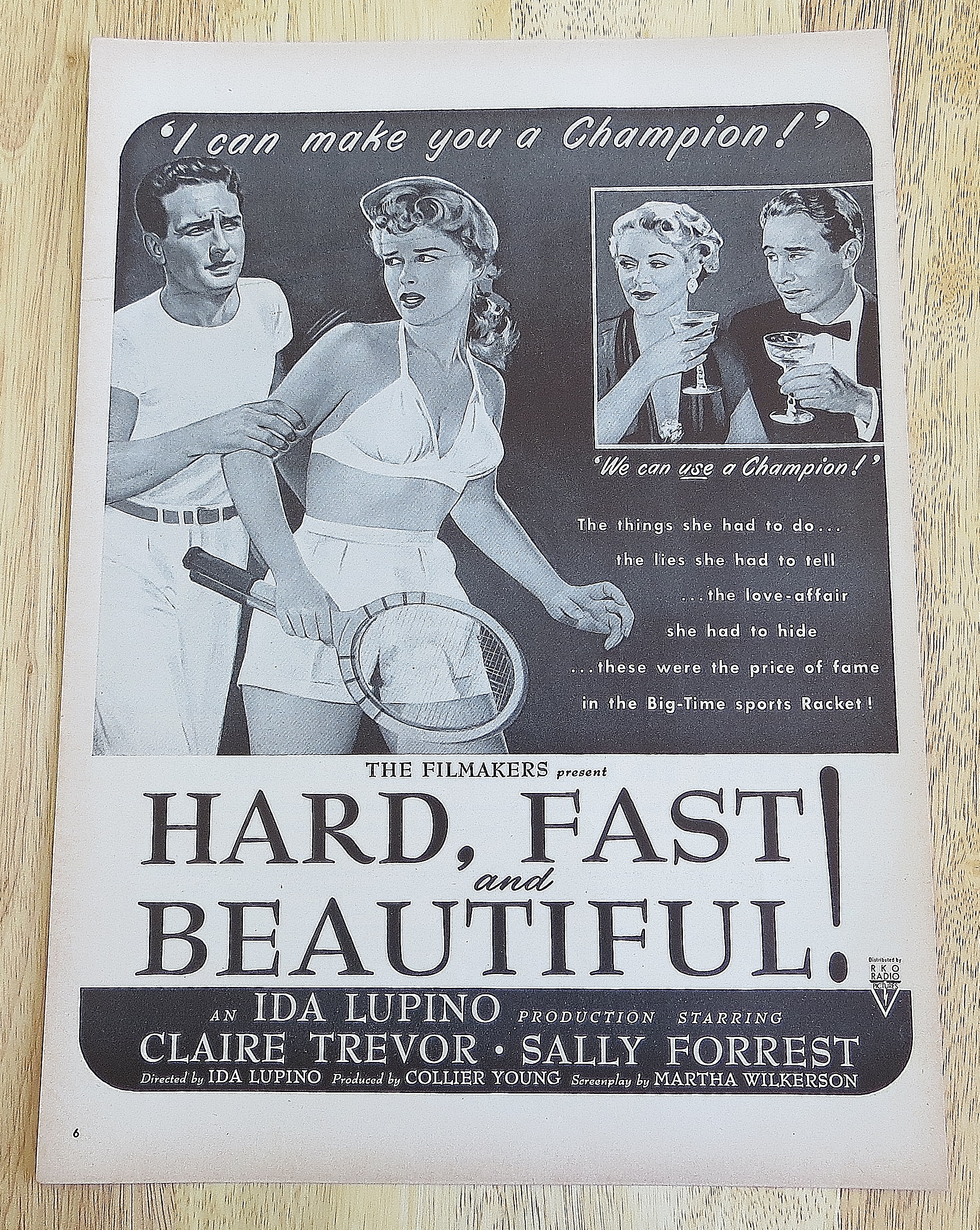 1951 Hard, Fast & Beautiful With Ida Lupino