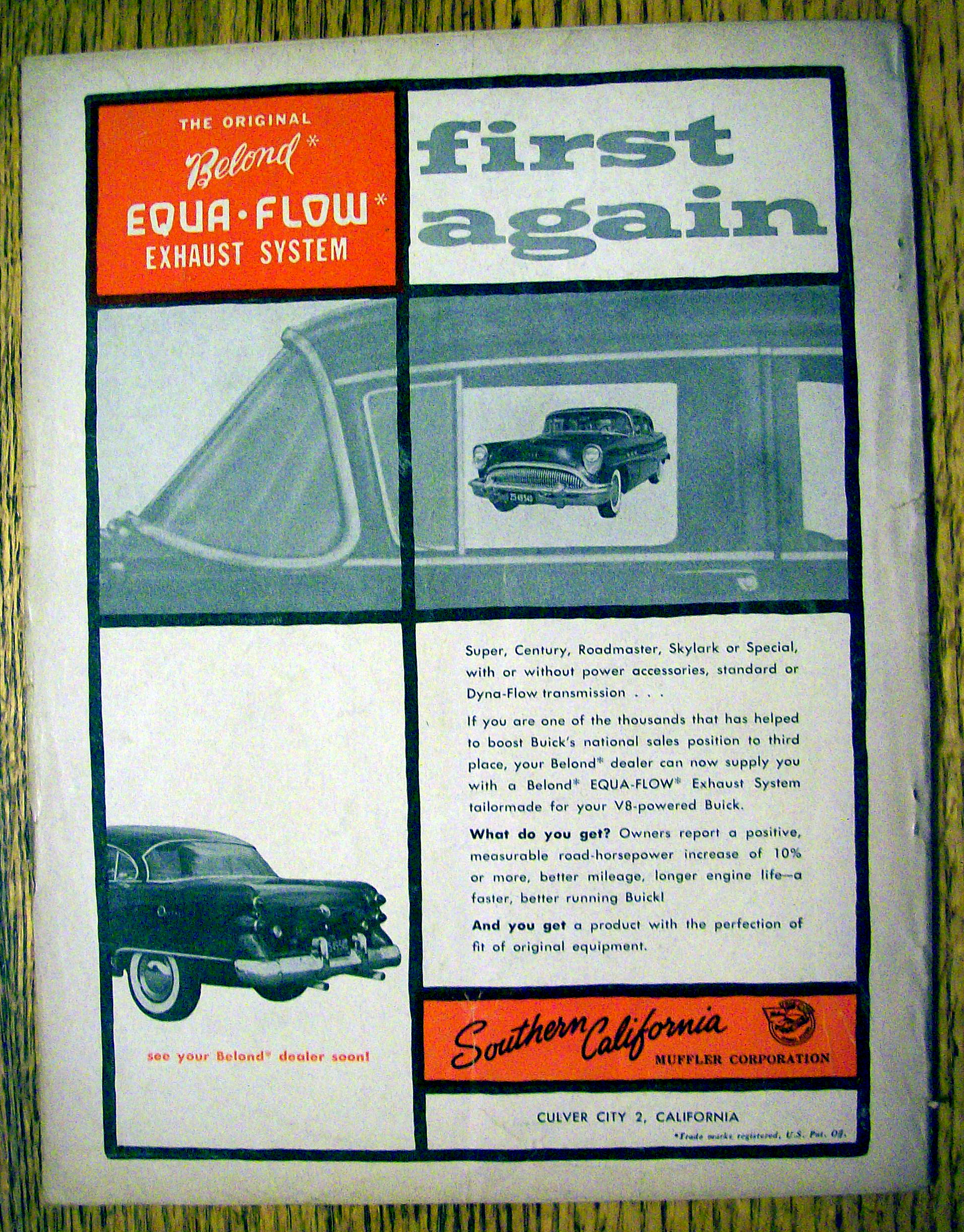 Motor Trend Magazine August 1954 Detroit's Hot Topic