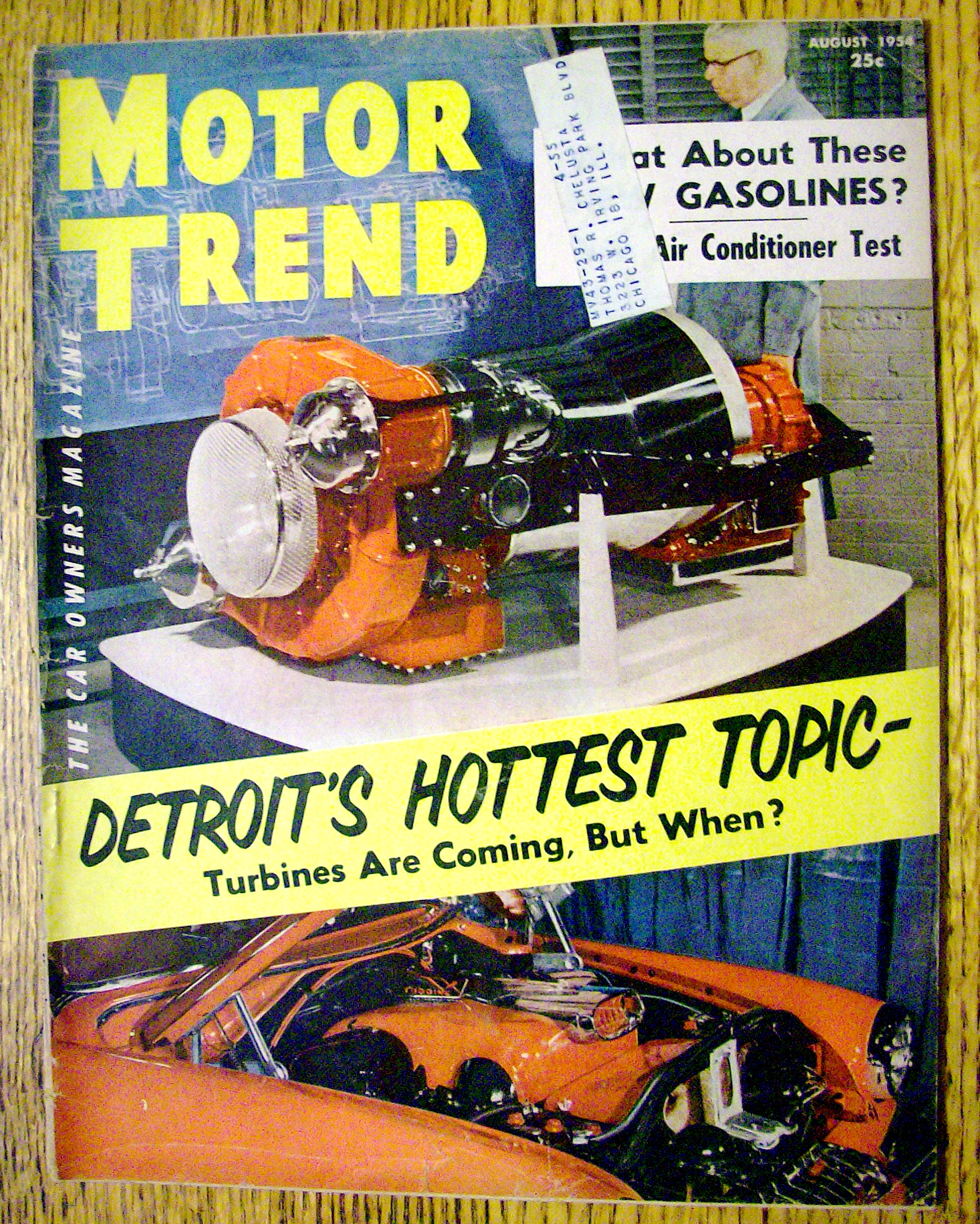 Motor Trend Magazine August 1954 Detroit's Hot Topic