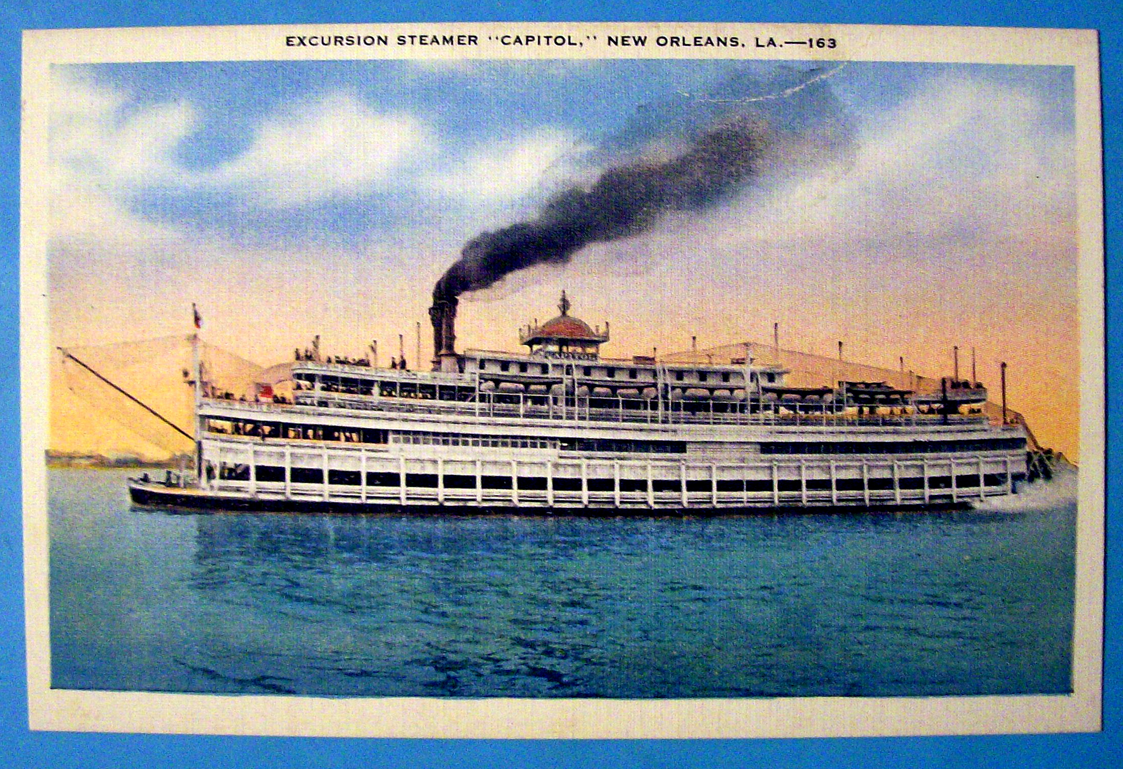 Capitol Steamer Liner Ship Postcard