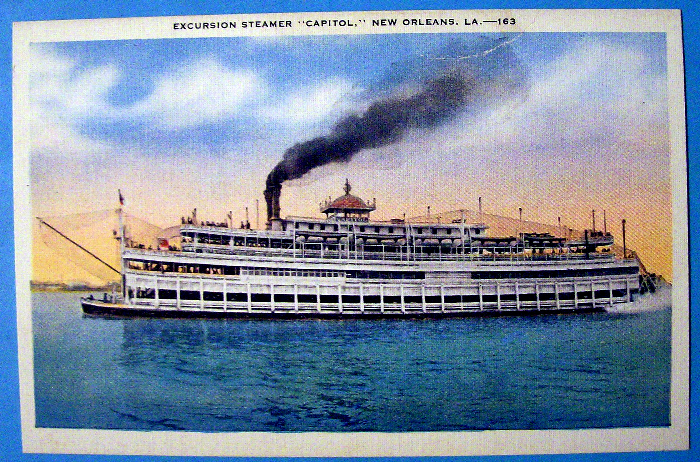 Capitol Steamer Liner Ship Postcard