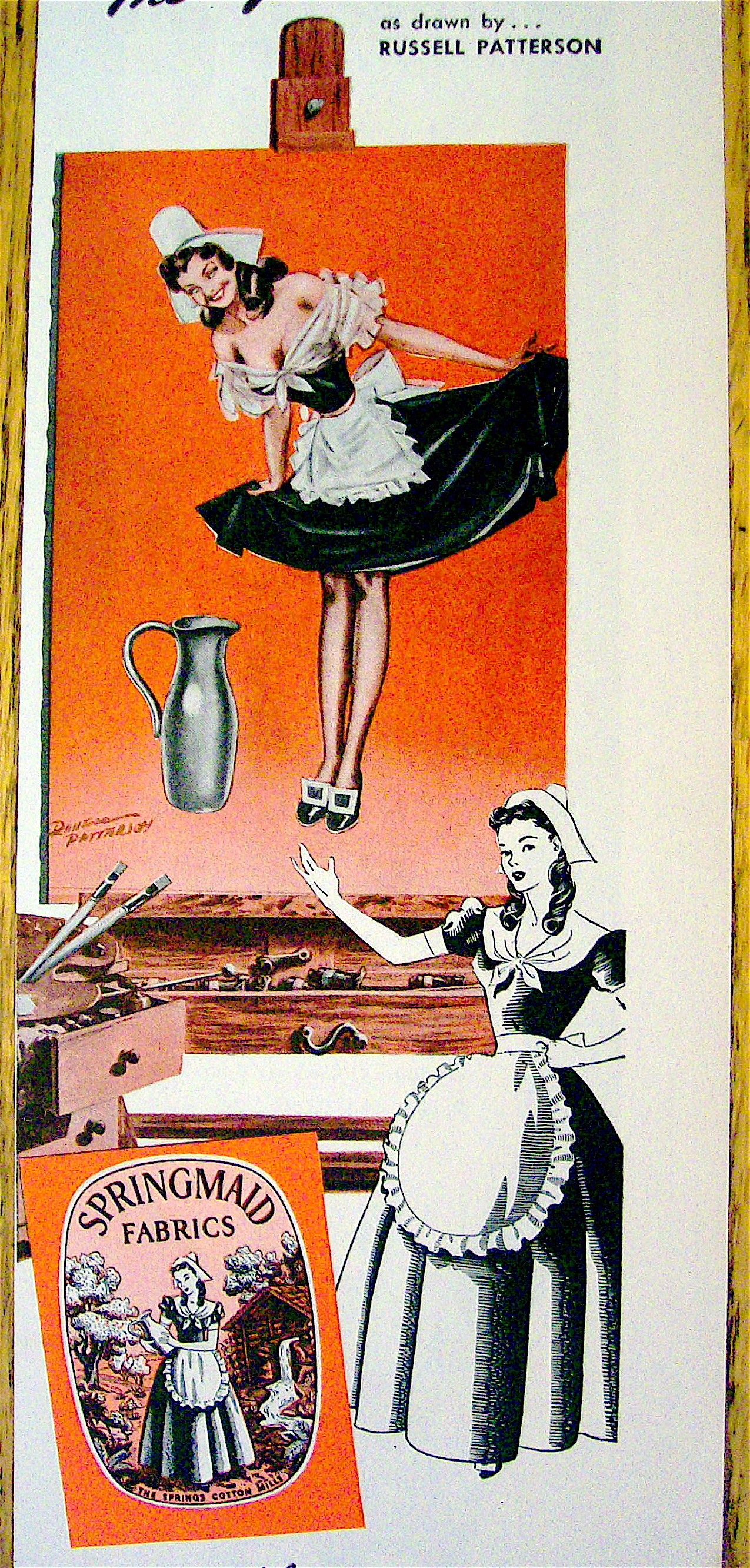 1946 Springmaid with Maid Drawn by Russell Patterson