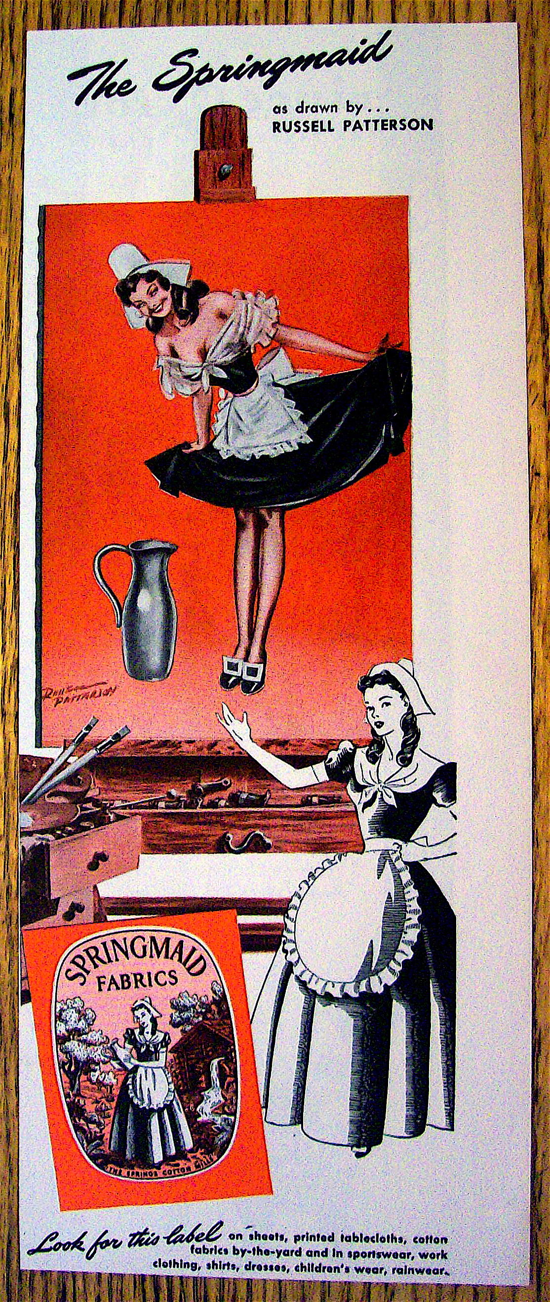 1946 Springmaid with Maid Drawn by Russell Patterson