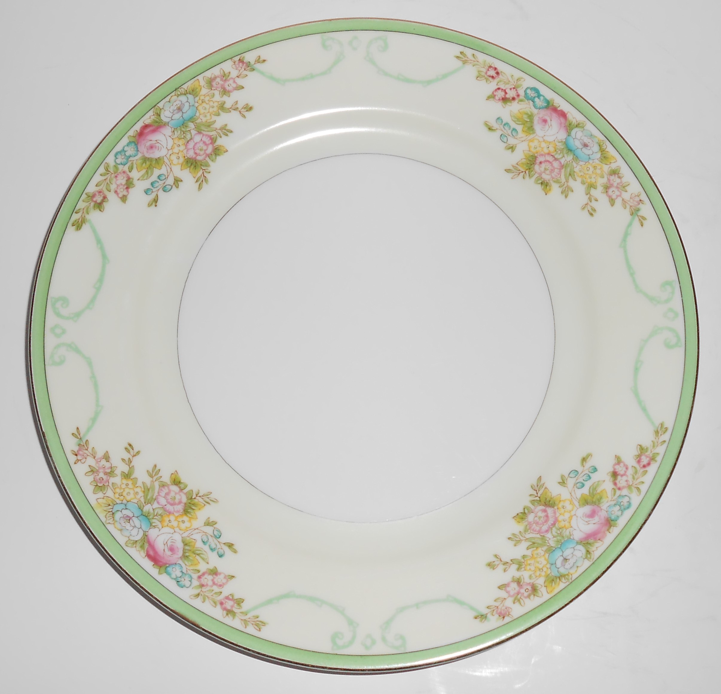 Meito China Porcelain Japan Floral Gold Green Yellow Sa