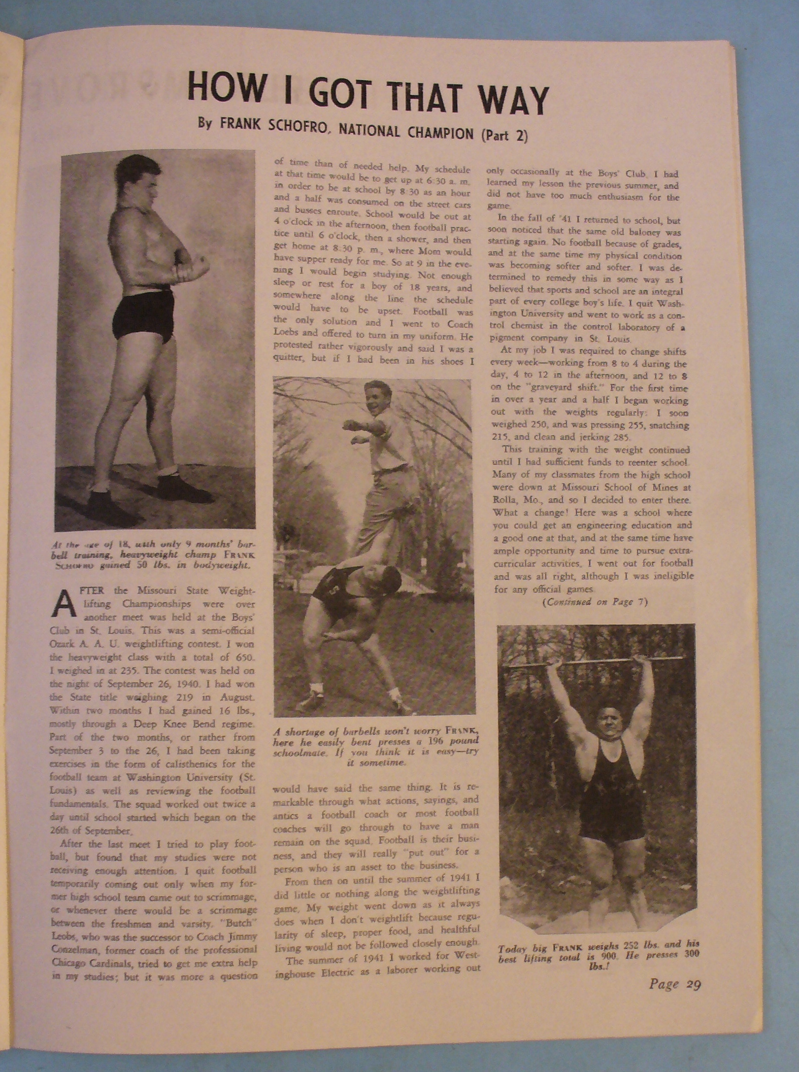 Strength & Health Magazine, September 1944 Steve Stanko