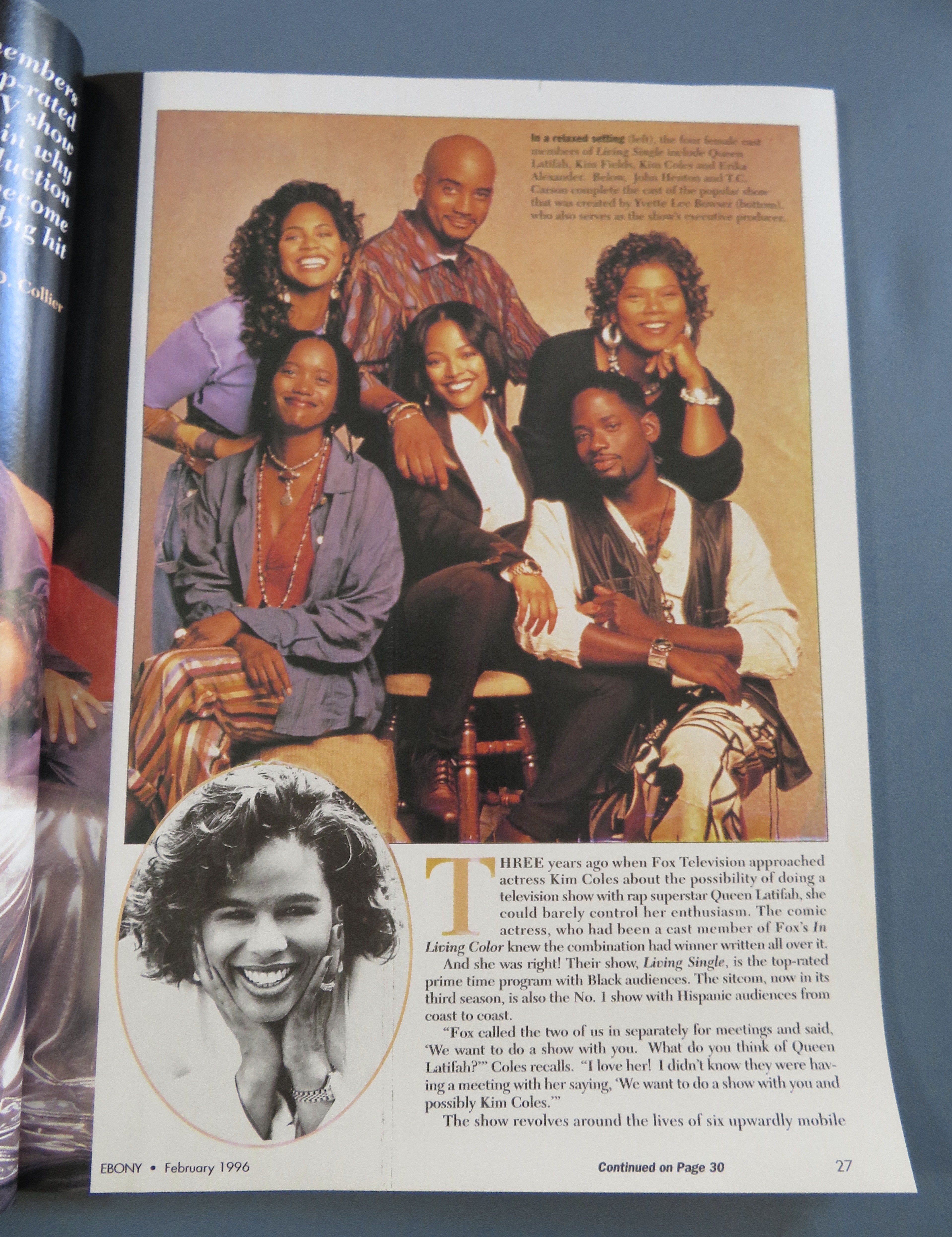 Ebony Magazine February 1996 Living Single Cast