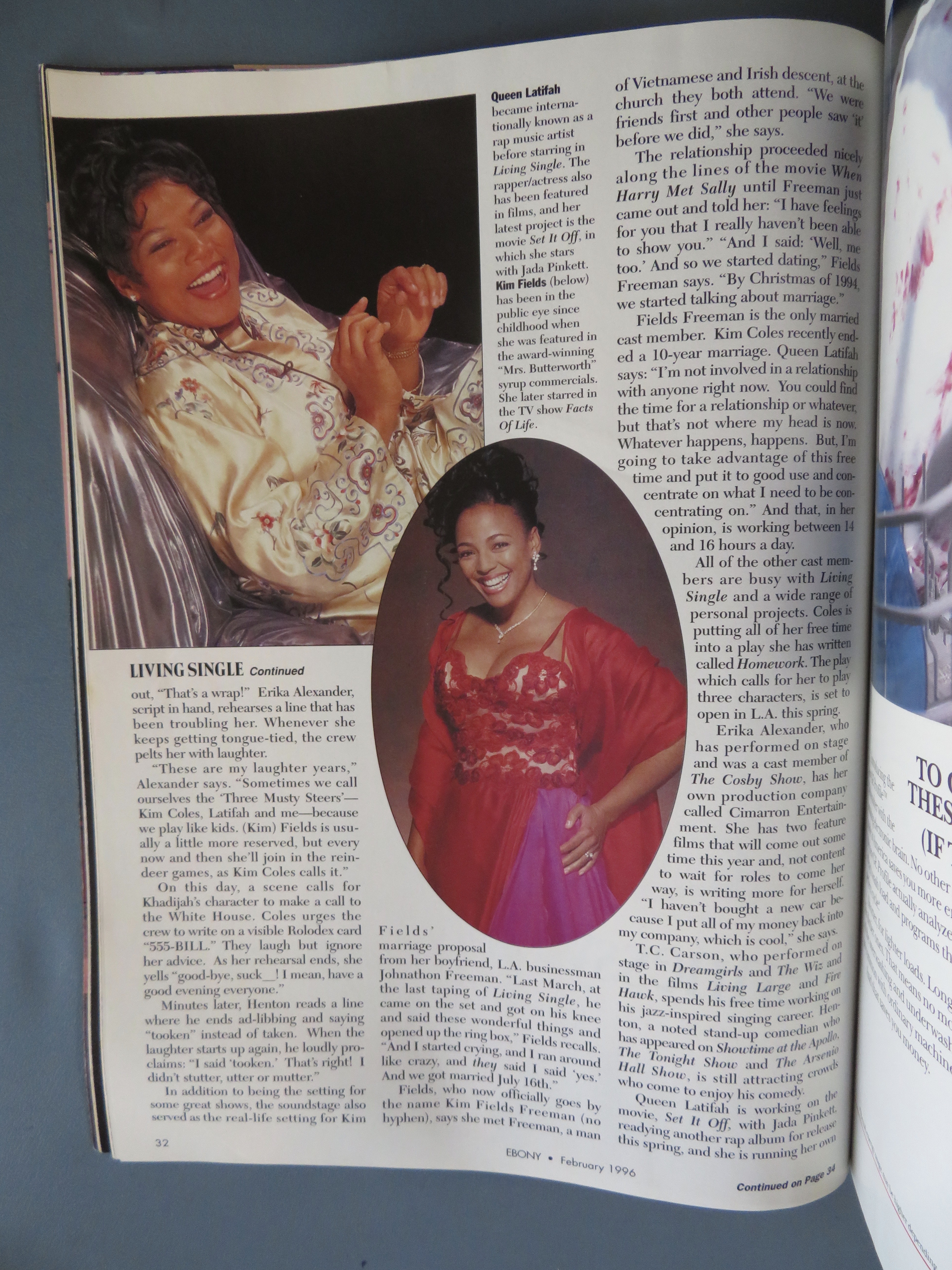 Ebony Magazine February 1996 Living Single Cast