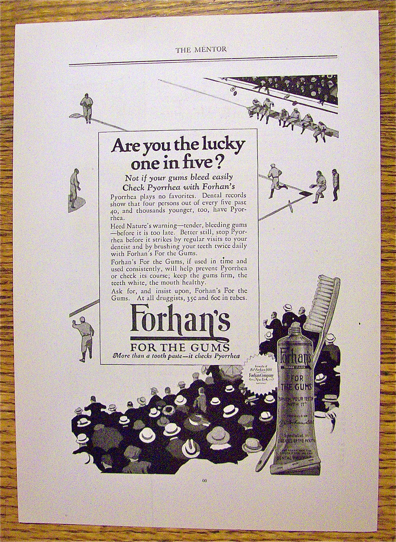 1924 Forhan's For The Gums with Baseball
