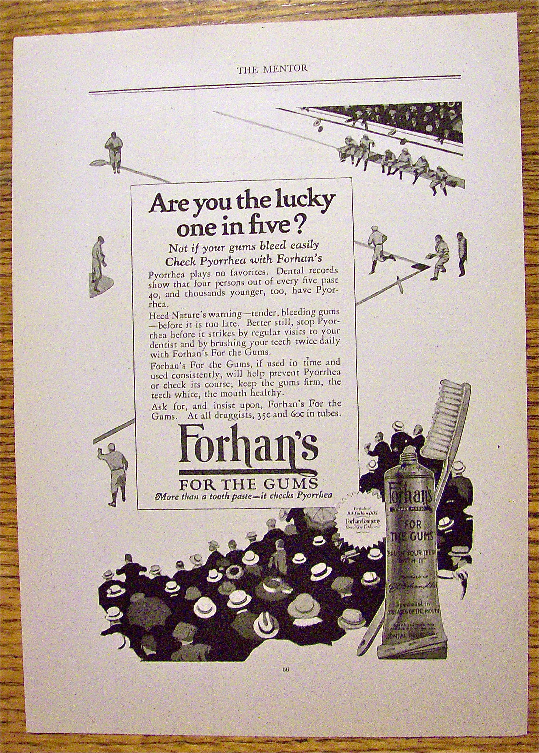 1924 Forhan's For The Gums with Baseball