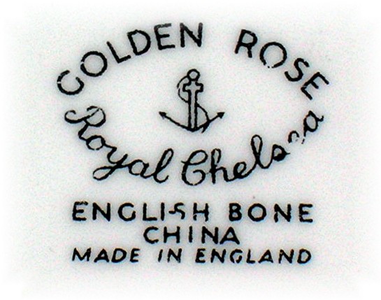 English Bone China Golden Rose Royal Chelsea Plate