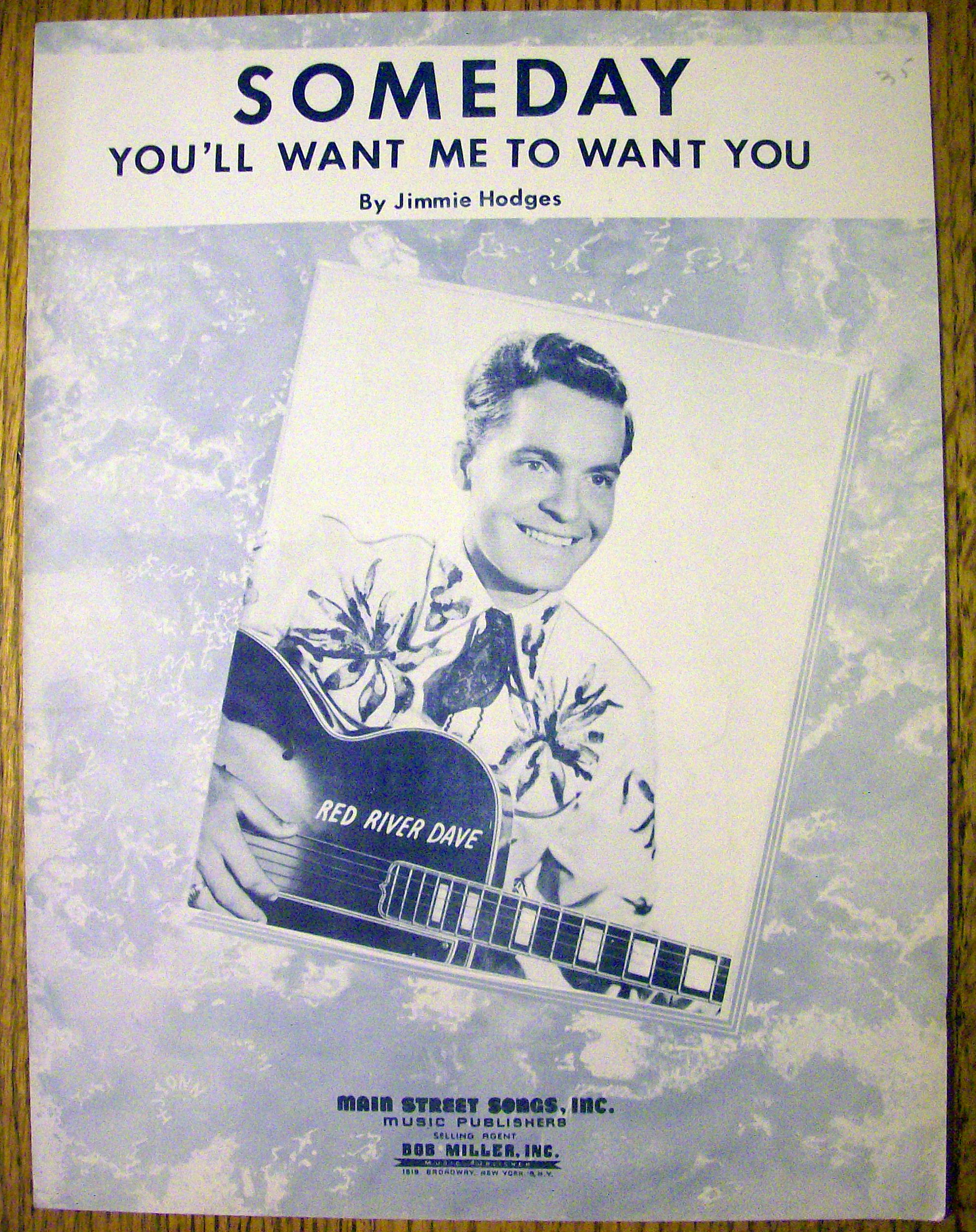 Sheet Music for 1944 Someday By Jimmie Hodges