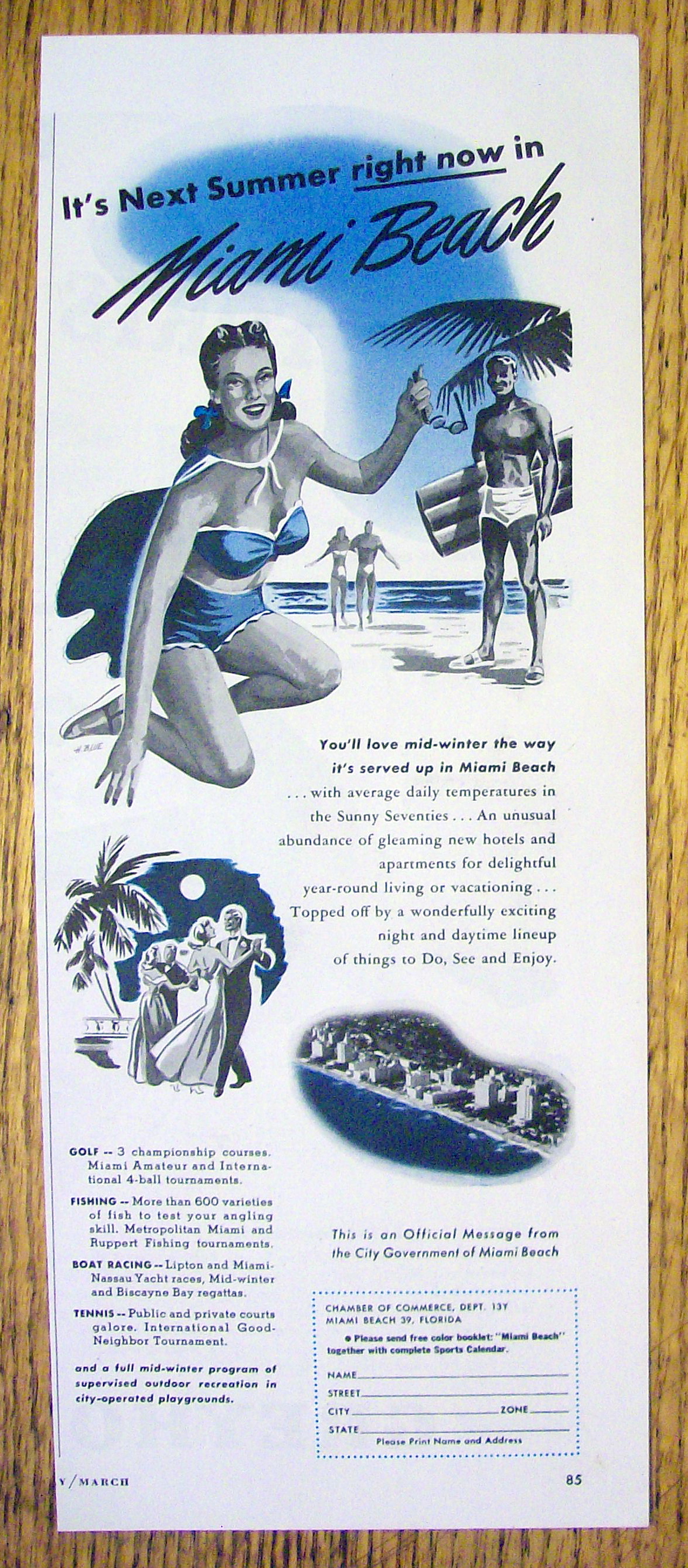 Vintage Ad: 1949 Miami Beach