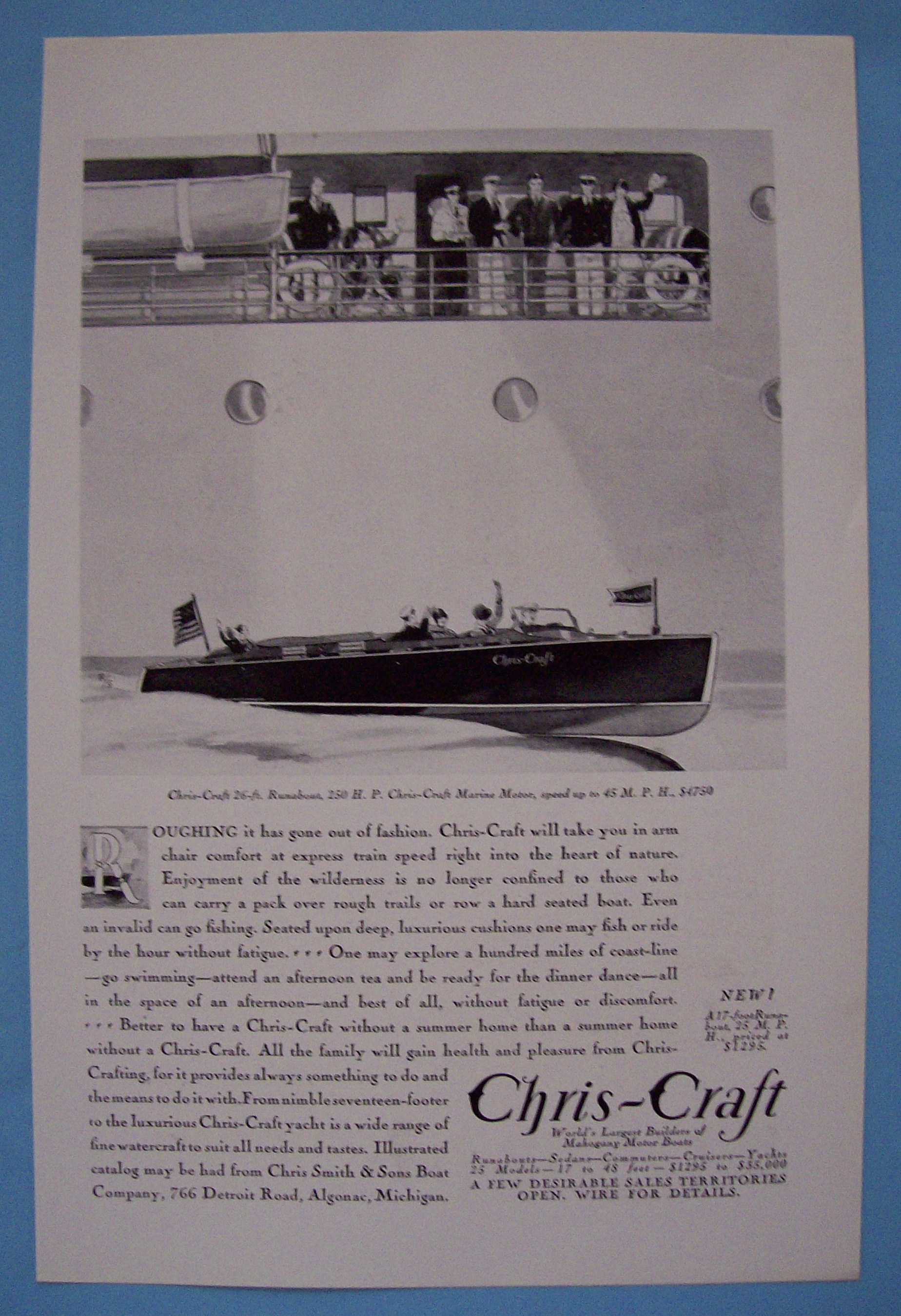 1930 Chris Craft with 26 Foot Runabout