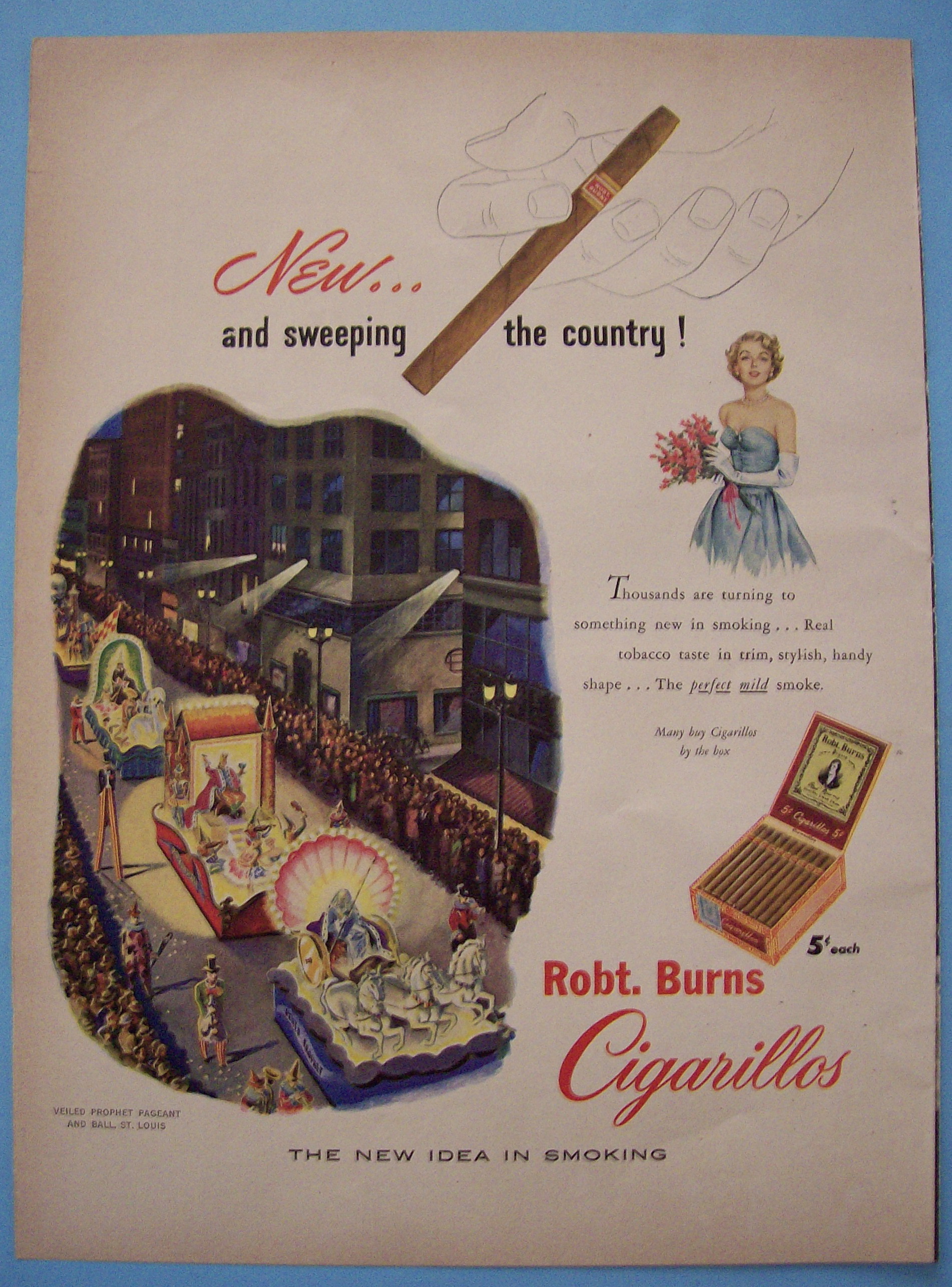 vintage Ad: 1950 Robt Burns Cigarillos