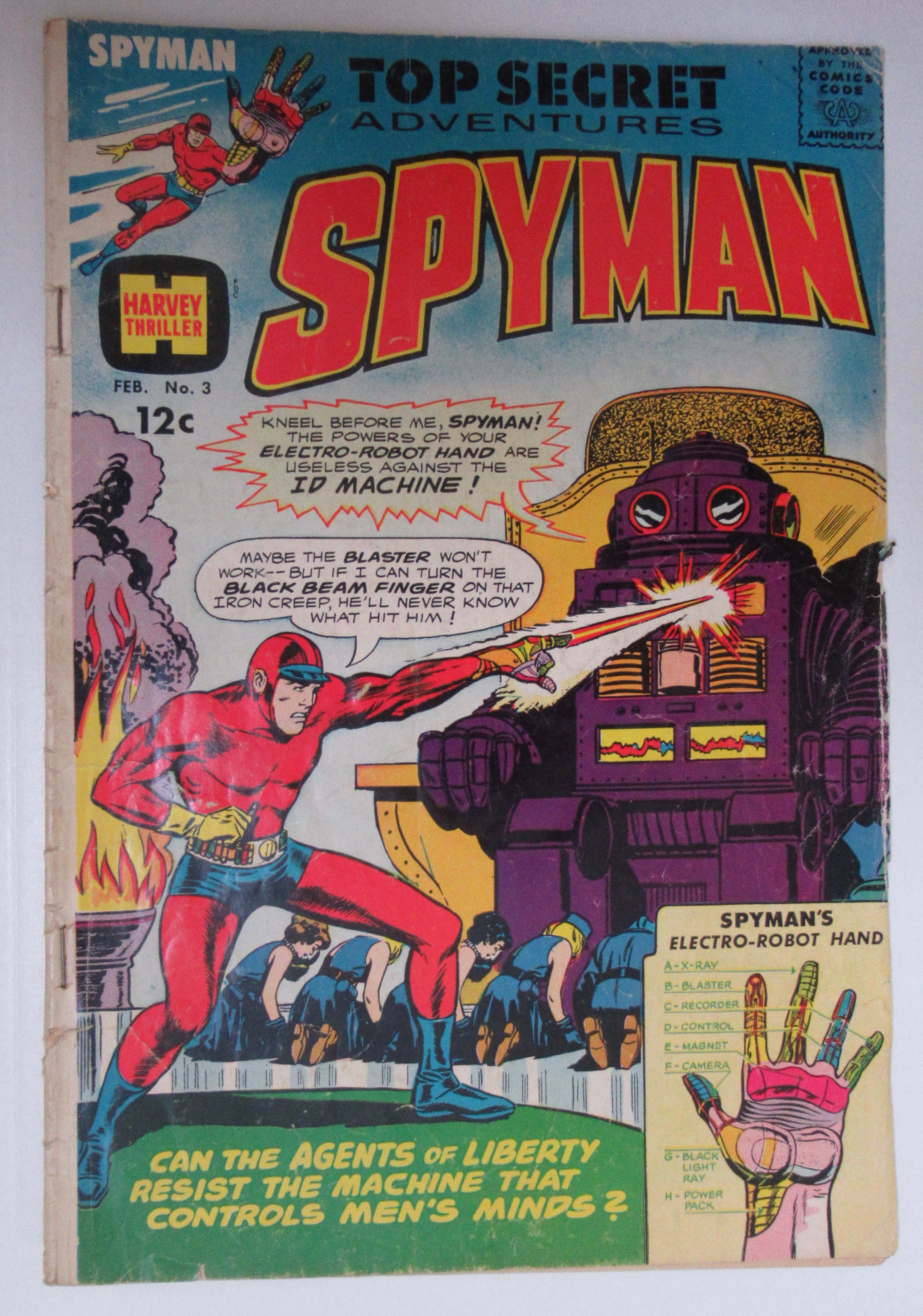 Spyman Comic February 1967 The Death Of A Hero