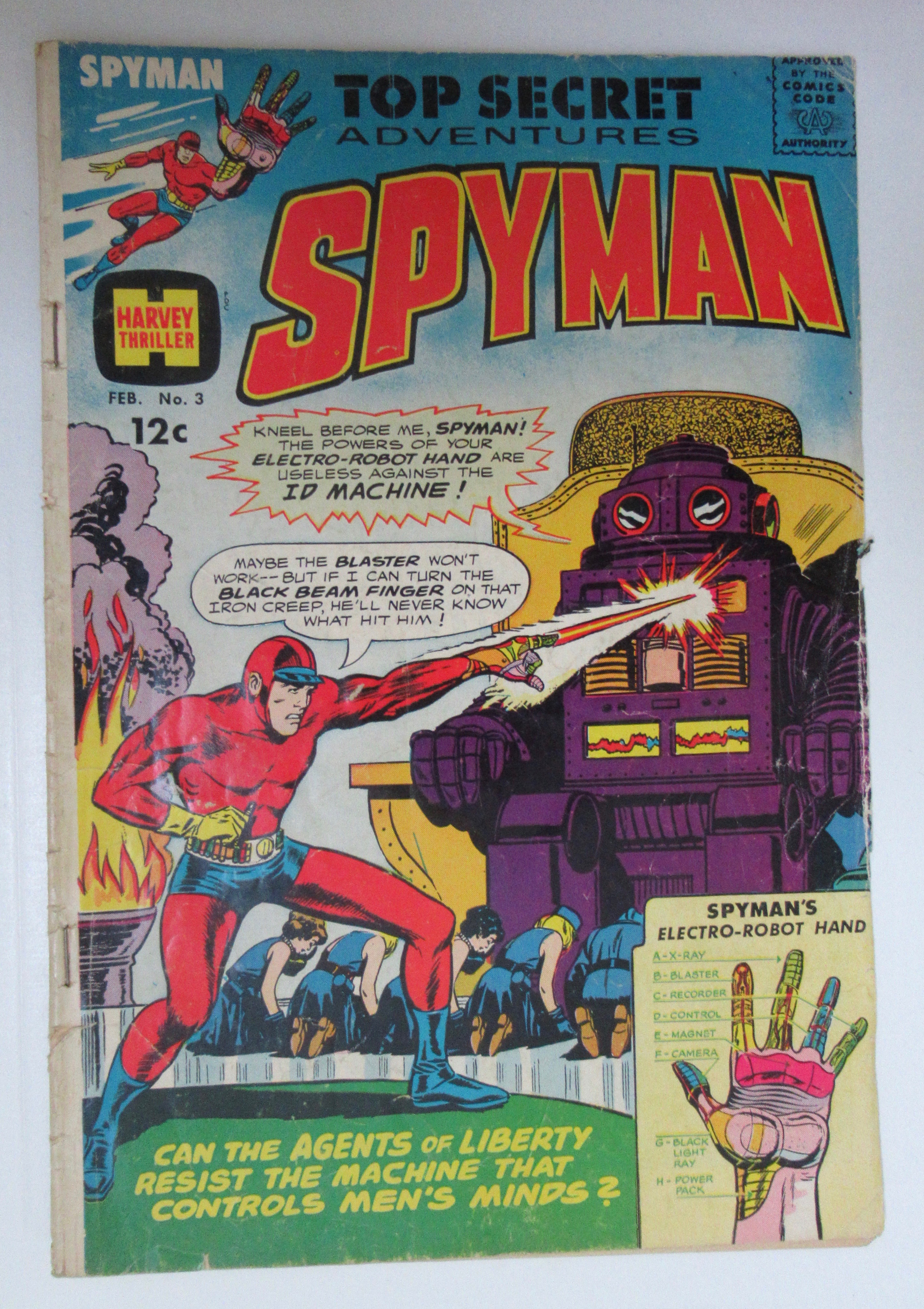 Spyman Comic February 1967 The Death Of A Hero