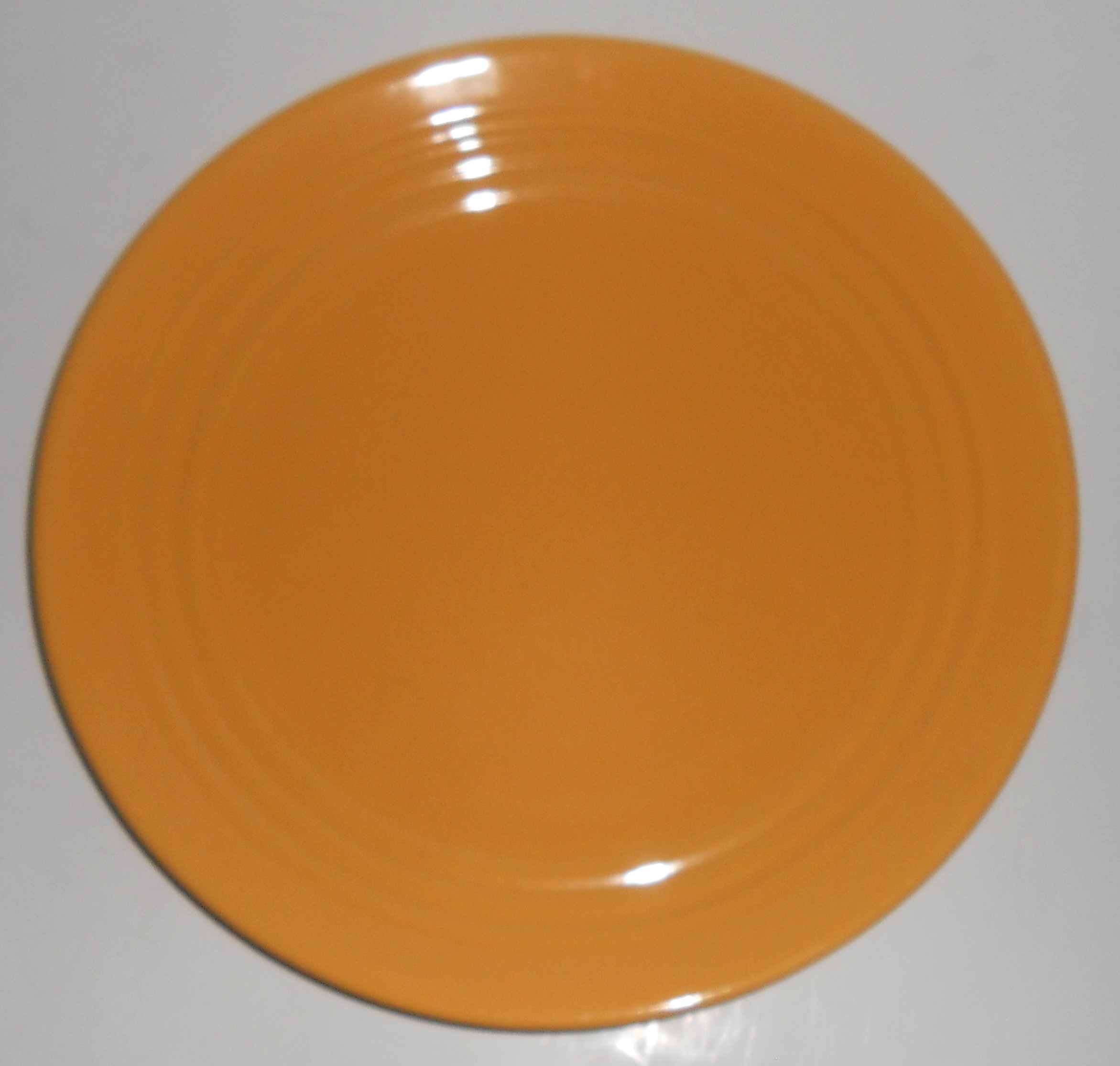 Bauer Pottery Ring Ware Yellow 9.5" Plate #5