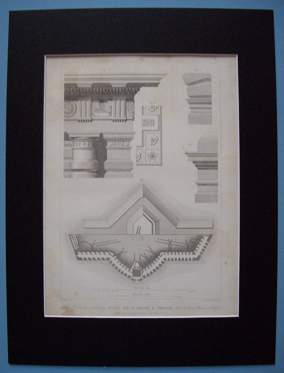 Fort De St Andre A Venise  (1852 Lithograph)
