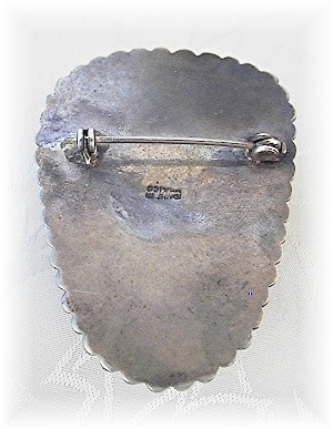 Beautiful Large Black Onyx & Silver Face Pend