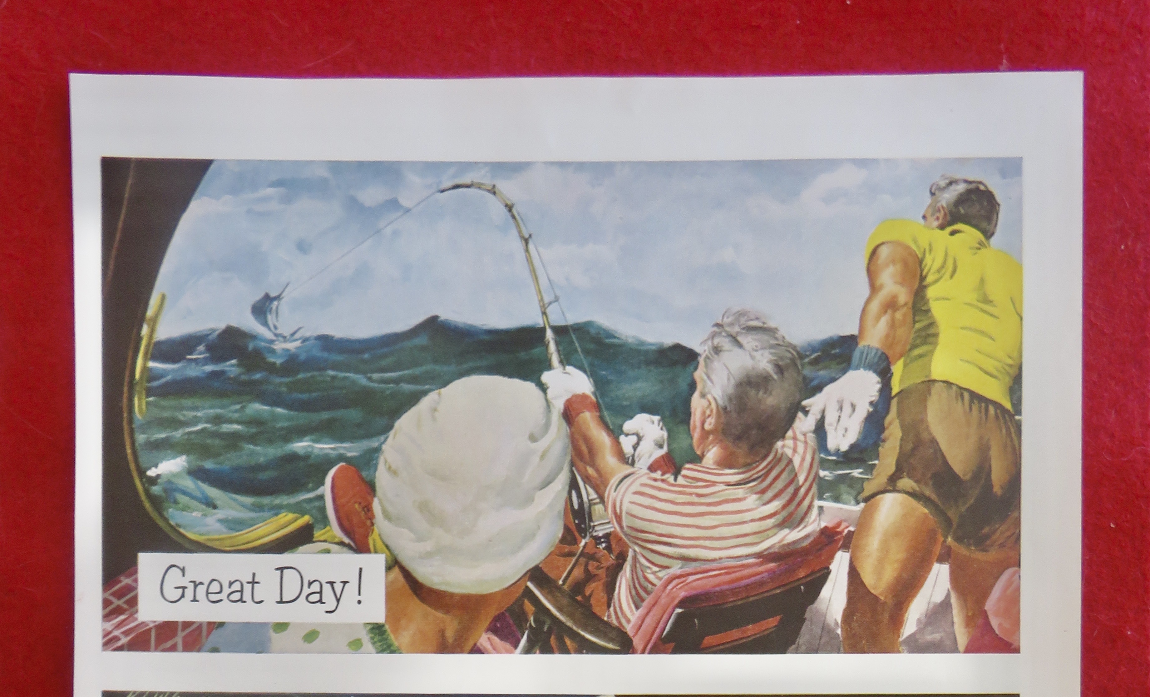 1950's Old Forester Whiskey with Men Fishing