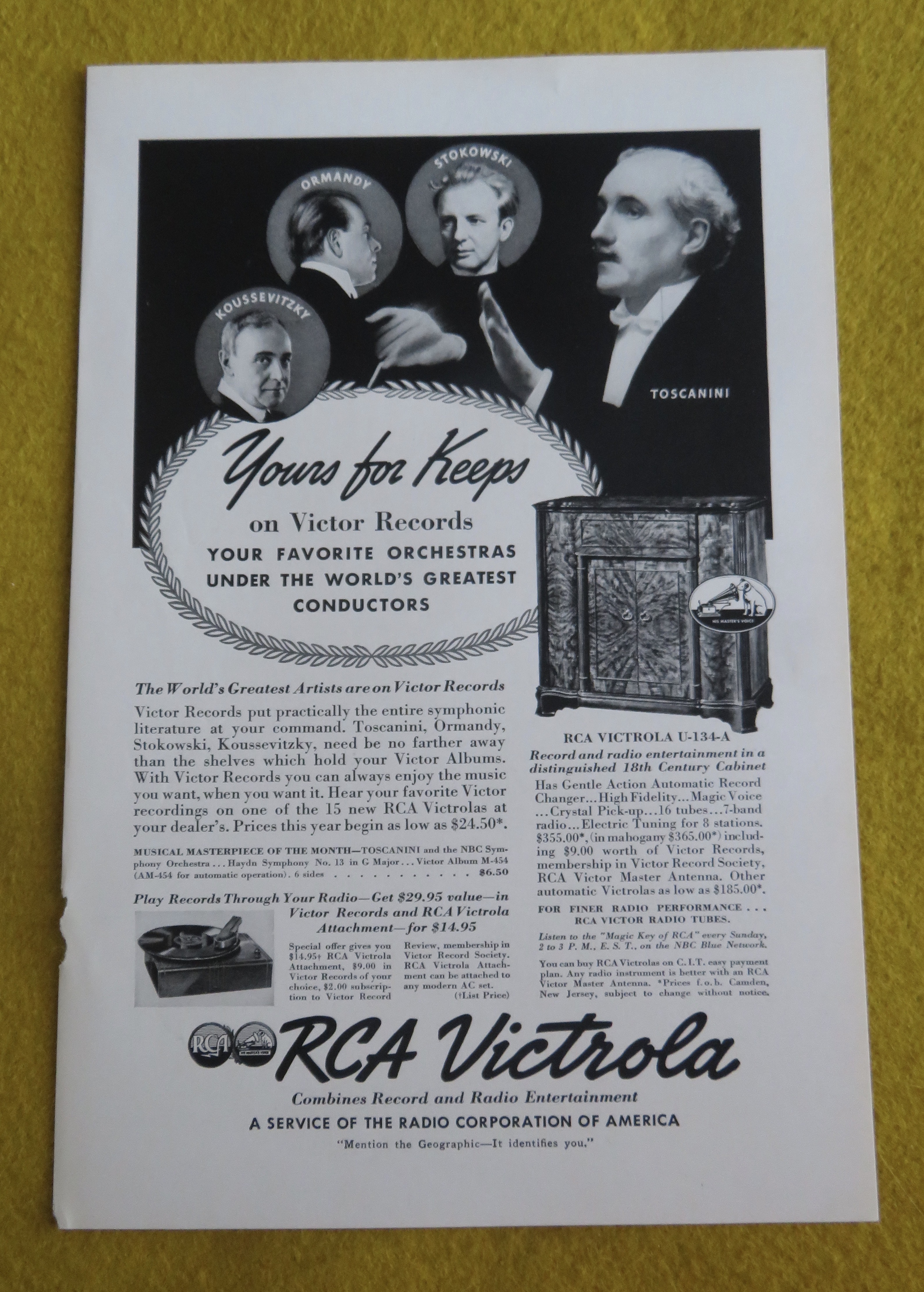 1938 RCA Victrola with Toscanini, Stokowski & More