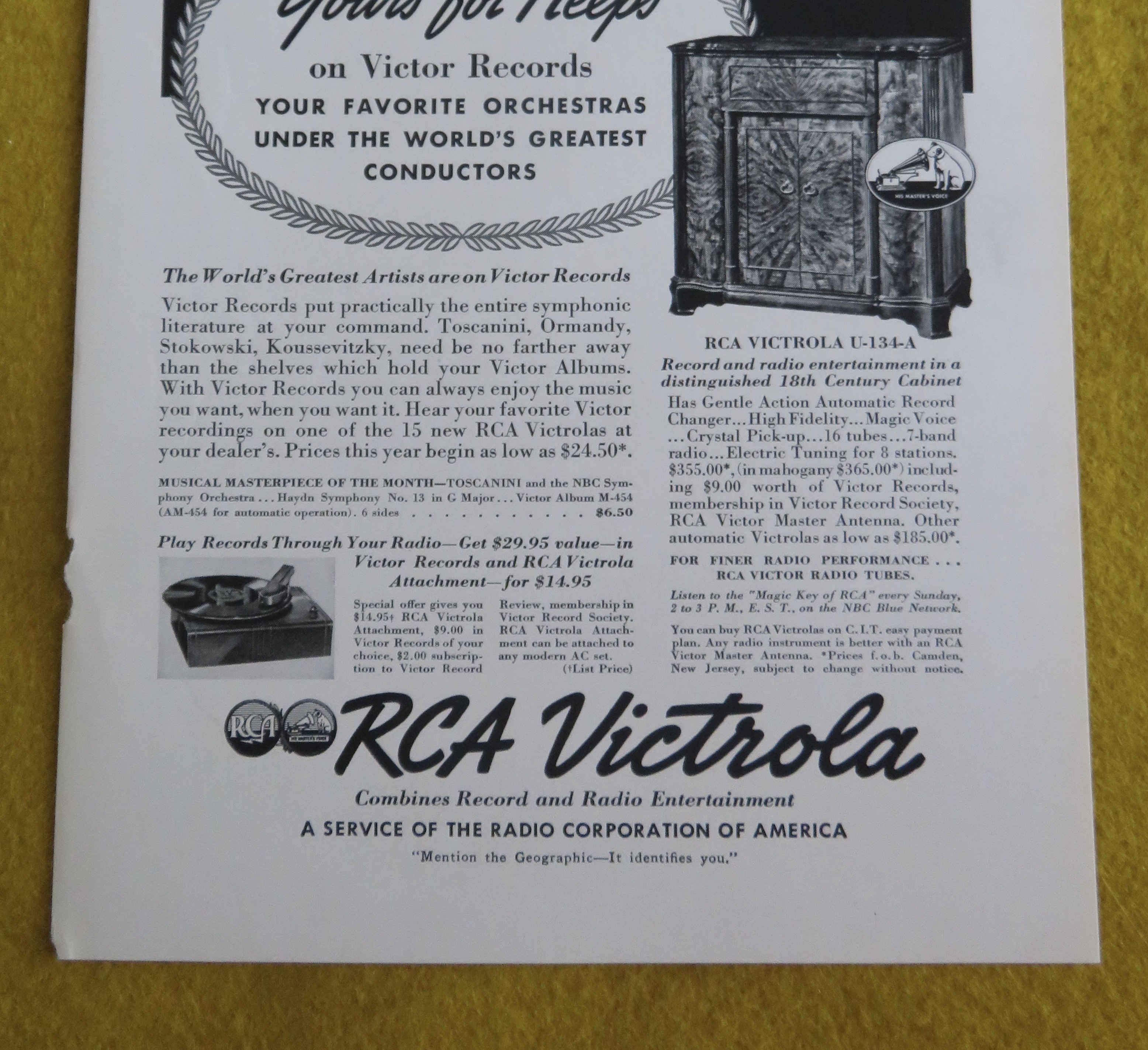 1938 RCA Victrola with Toscanini, Stokowski & More