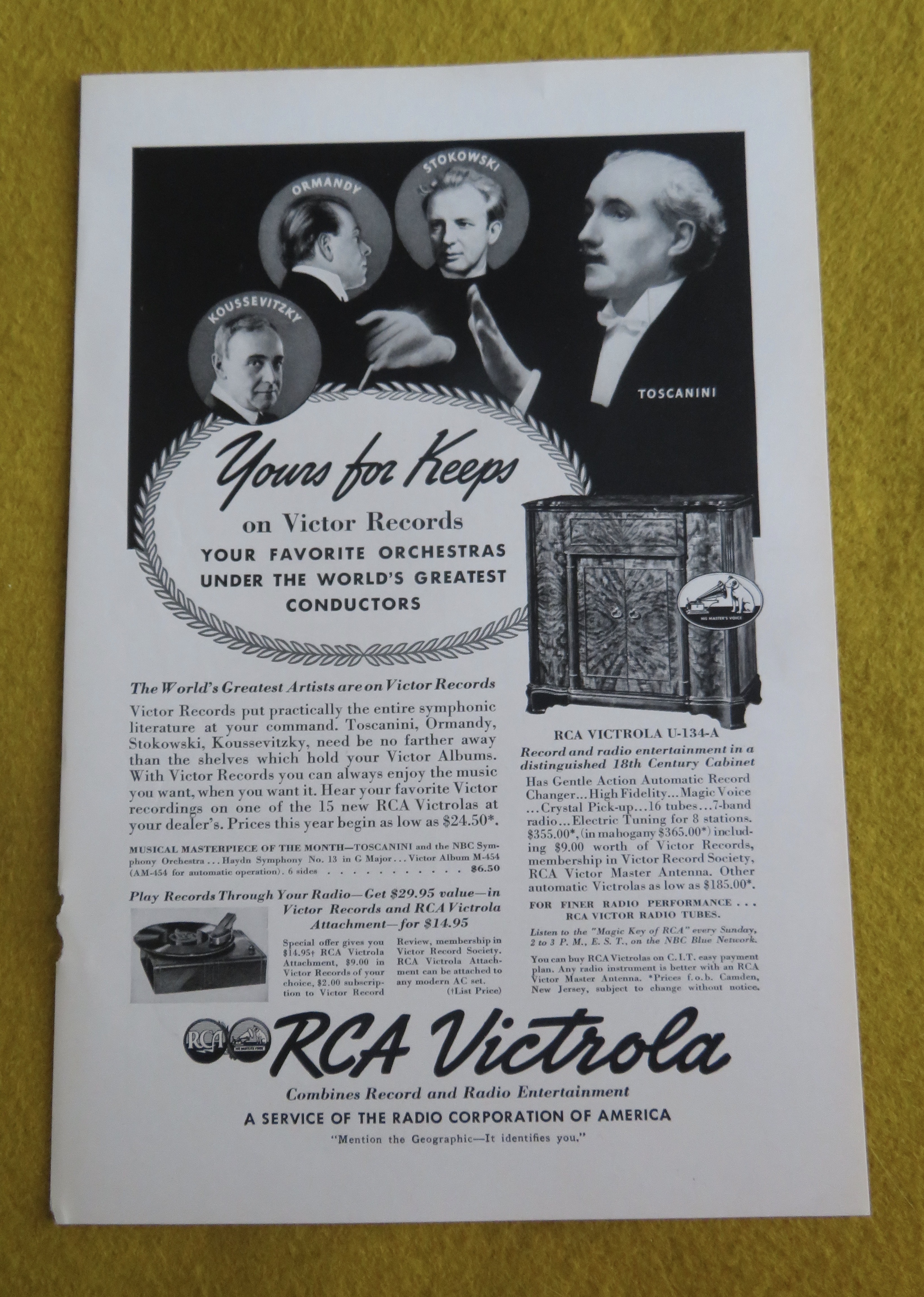 1938 RCA Victrola with Toscanini, Stokowski & More