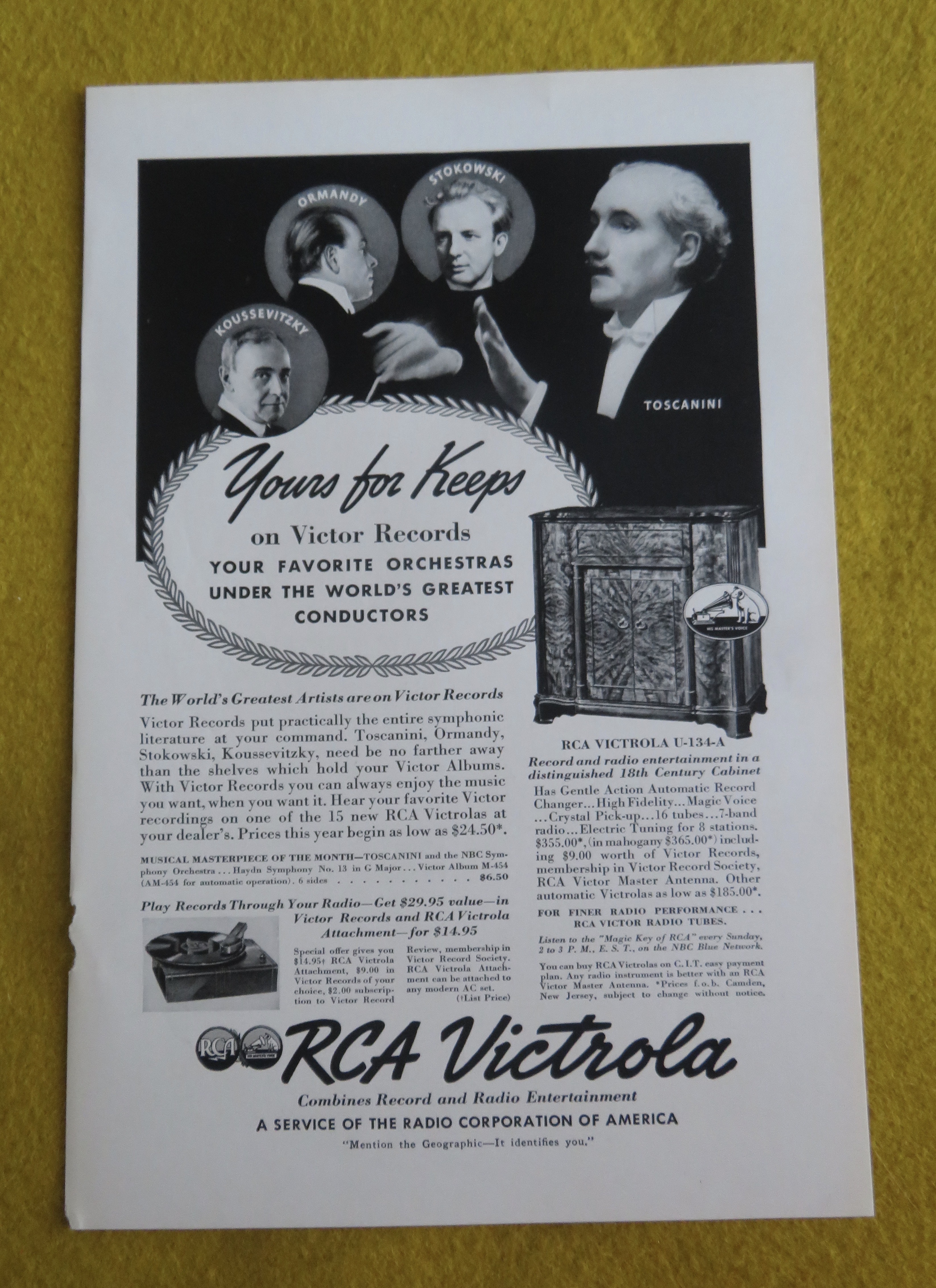 1938 RCA Victrola with Toscanini, Stokowski & More