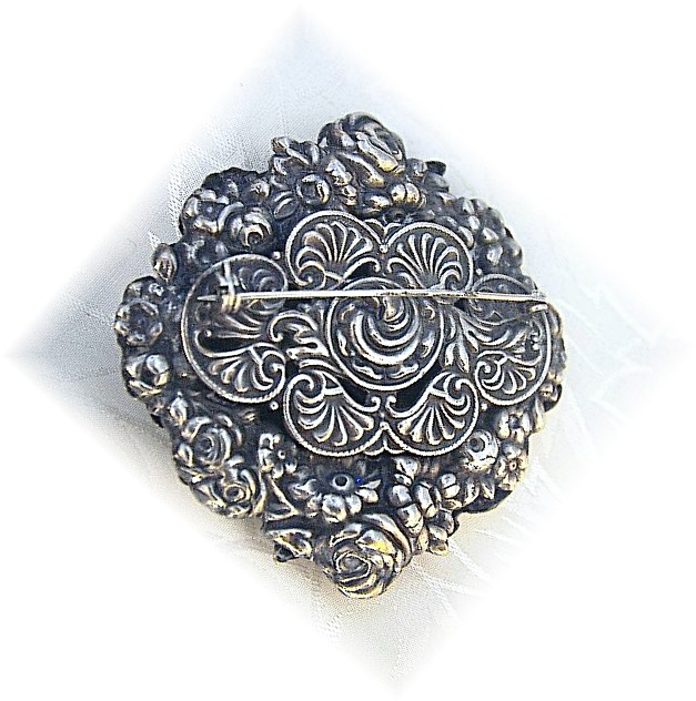 Silver Pansy & Rose's Brooch