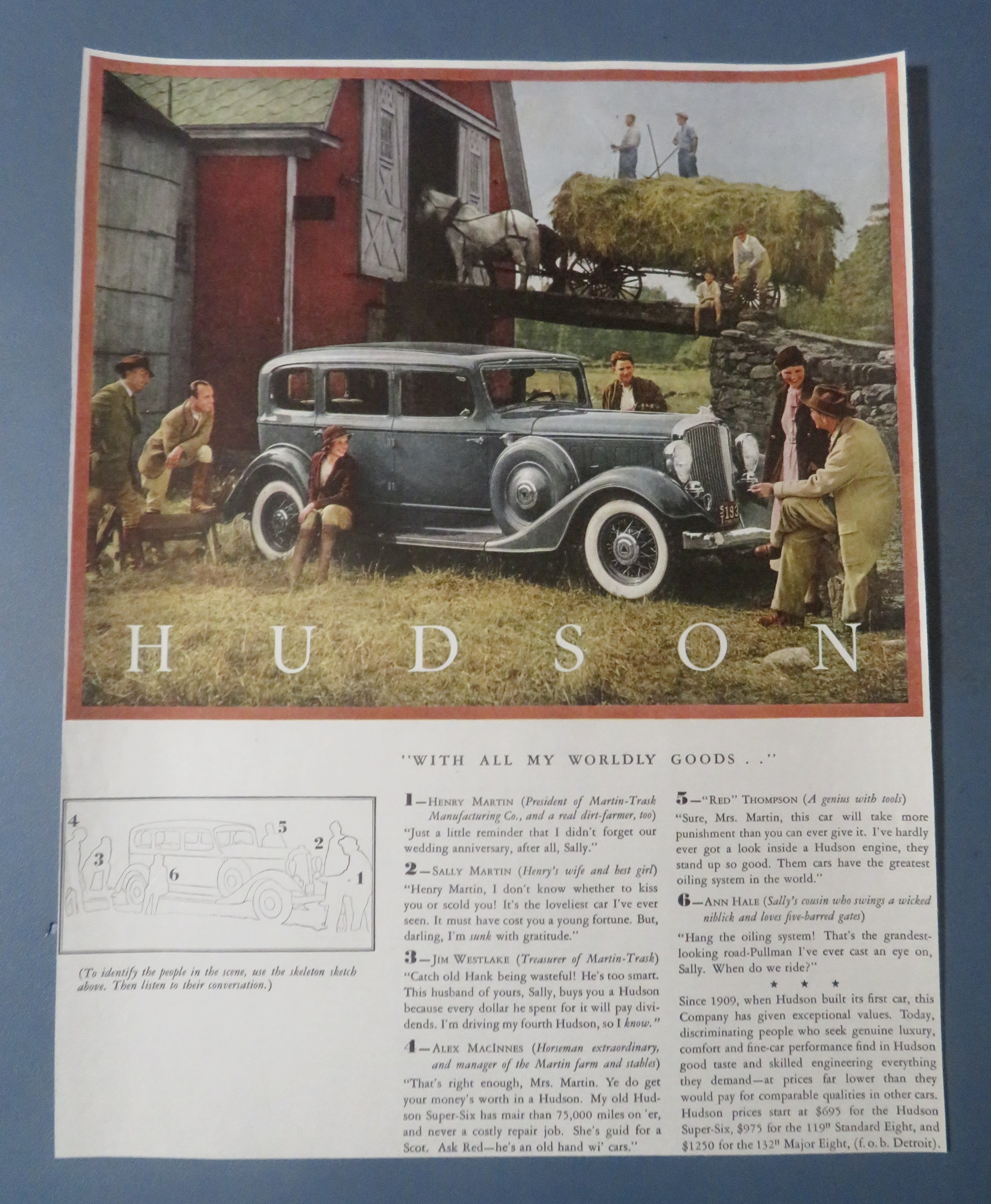 1933 Hudson with Henry & Sally Martin & More