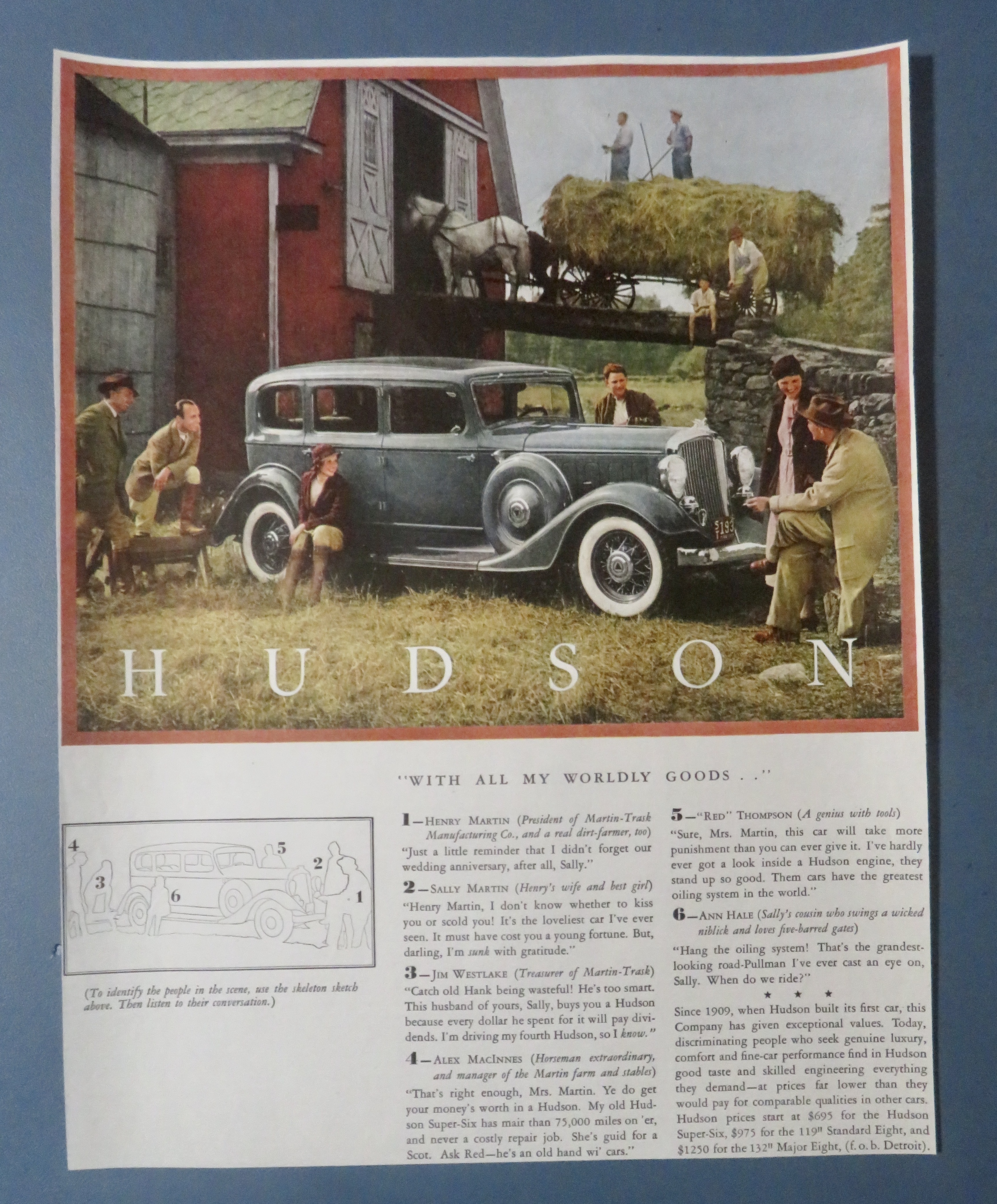 1933 Hudson with Henry & Sally Martin & More