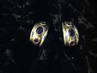 Stunning Sterling Silver & Amethyst Earrings