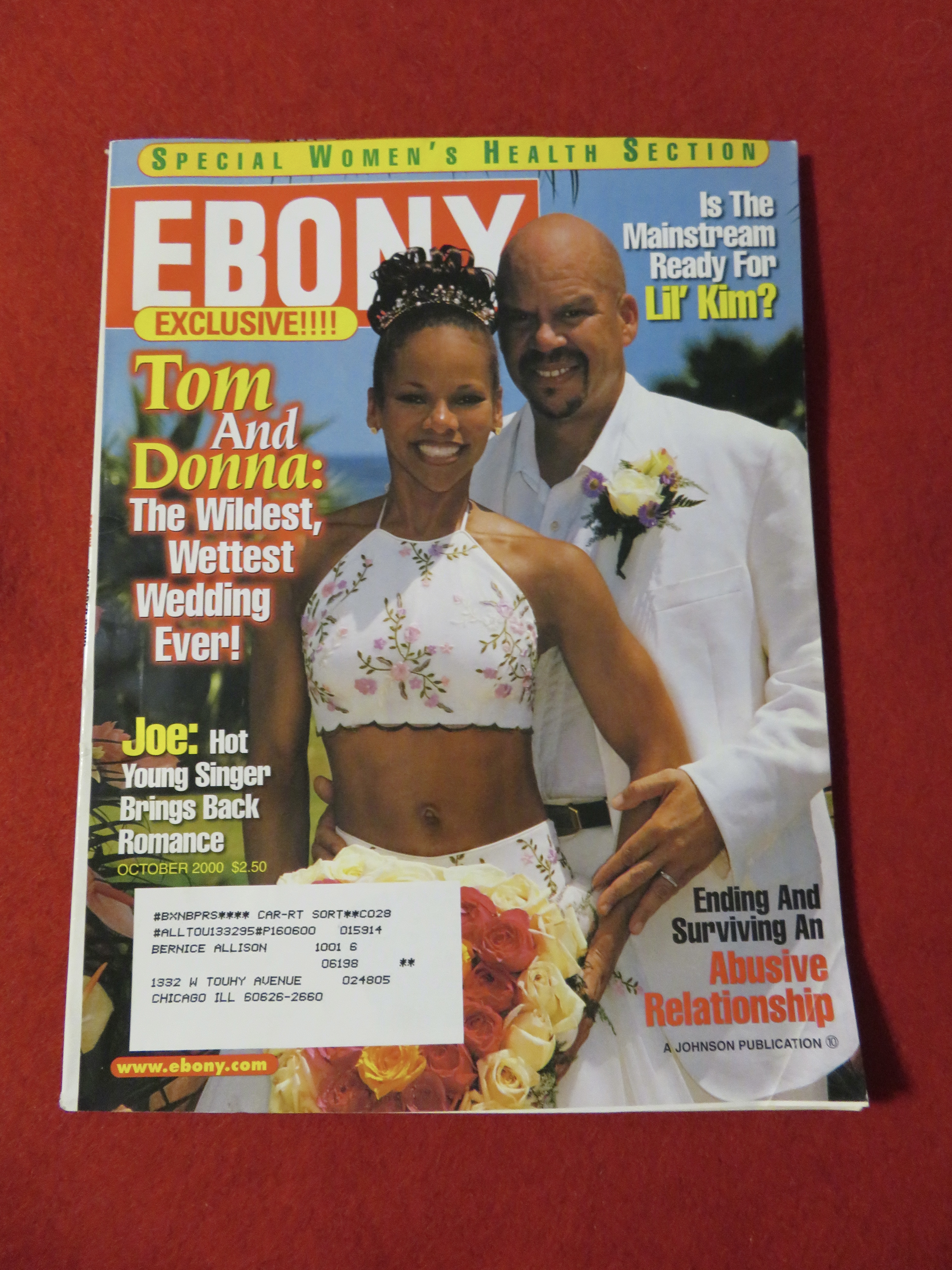 Ebony Magazine October 2000 Tom & Donna