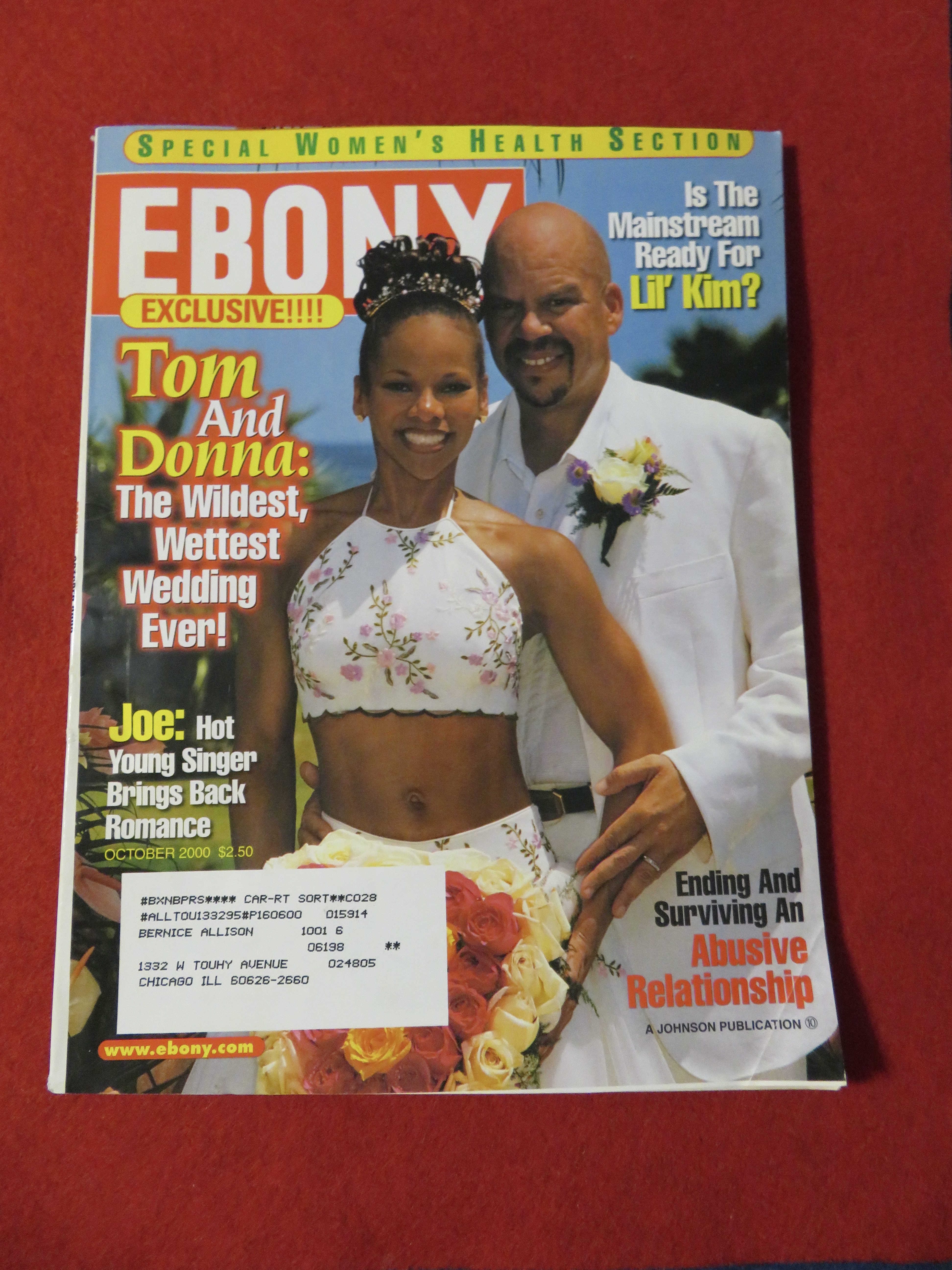 Ebony Magazine October 2000 Tom & Donna