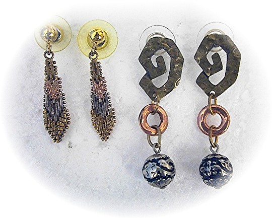 3 Pairs Of Silver/Goldtone Earrings