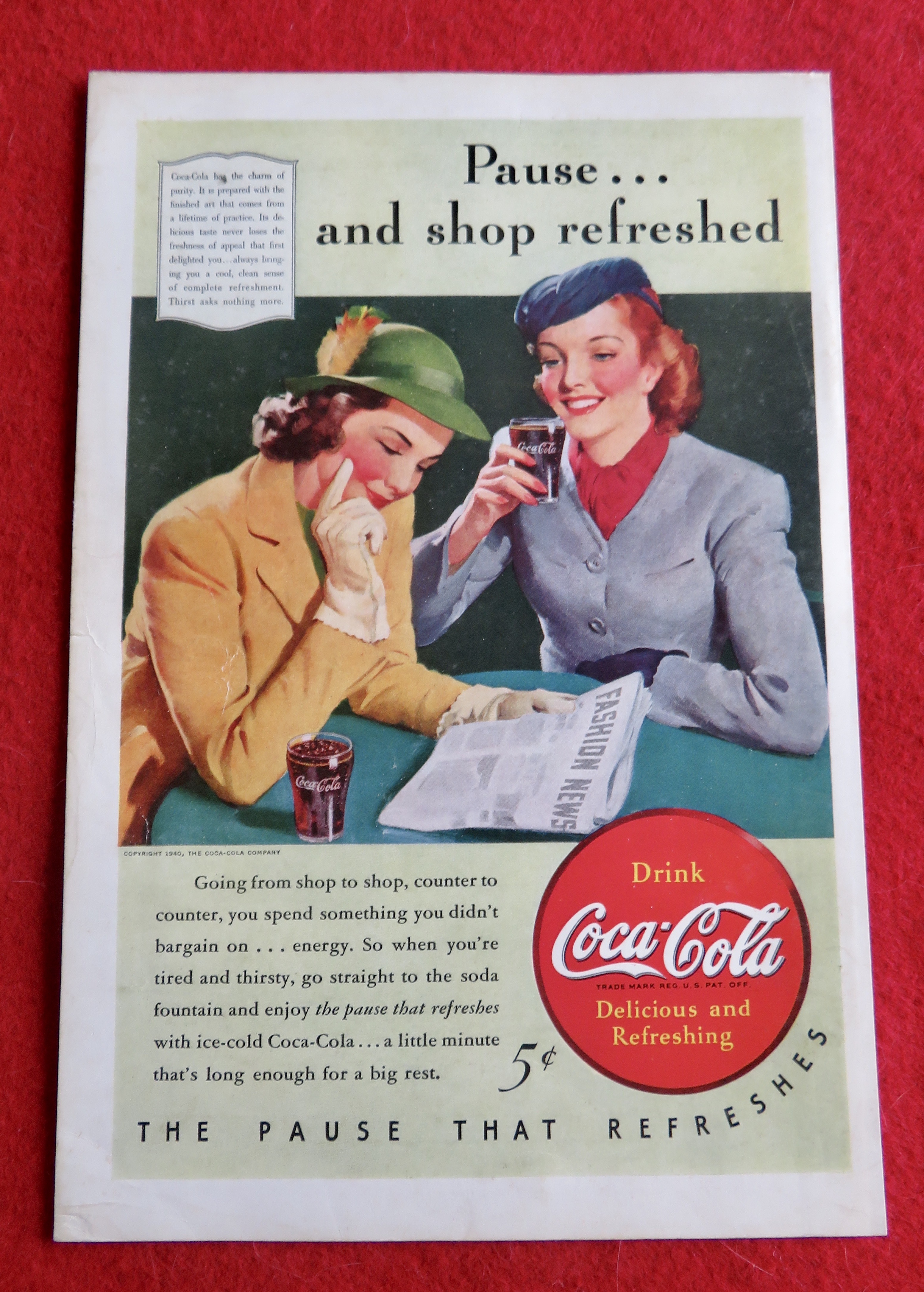 1940 Coca Cola (Coke) with Women Talking & Having Soda