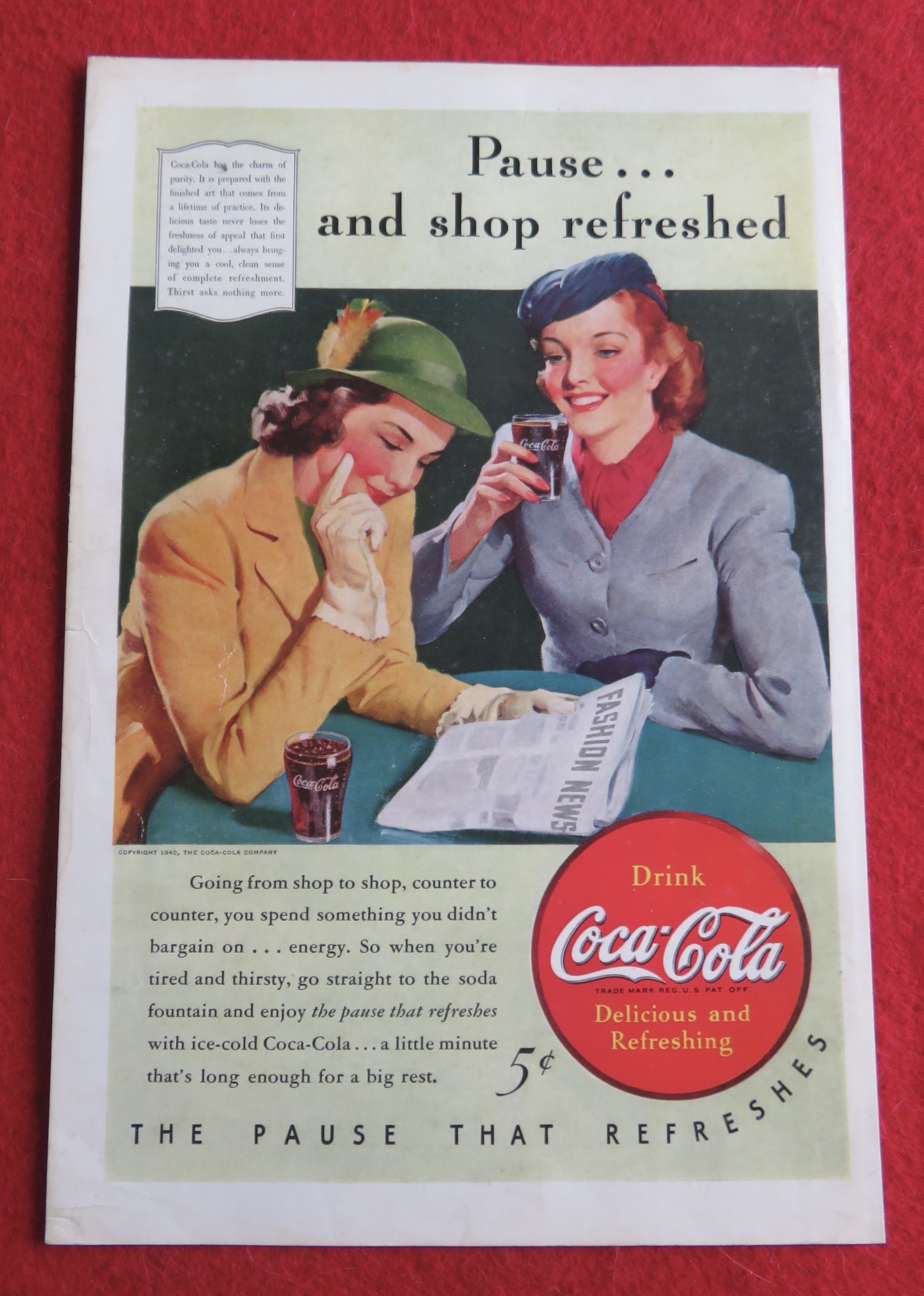 1940 Coca Cola (Coke) with Women Talking & Having Soda