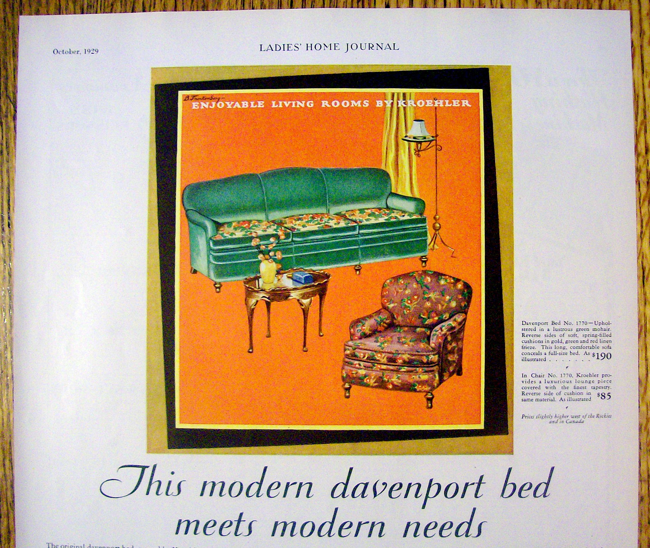 1929 Kroehler Living Rooms