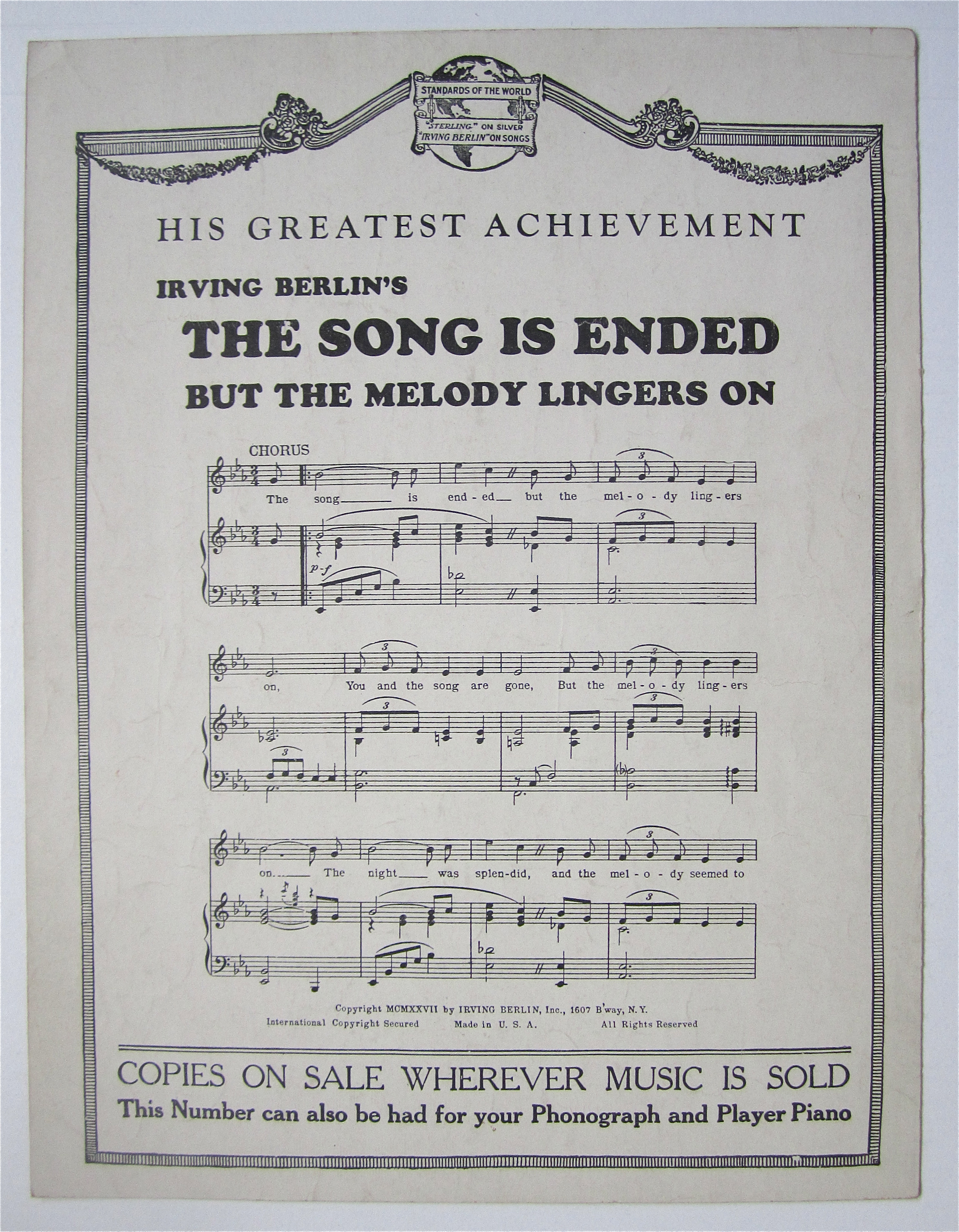 Sheet Music 1928 Beloved By Gus Kahn/Joe Sanders
