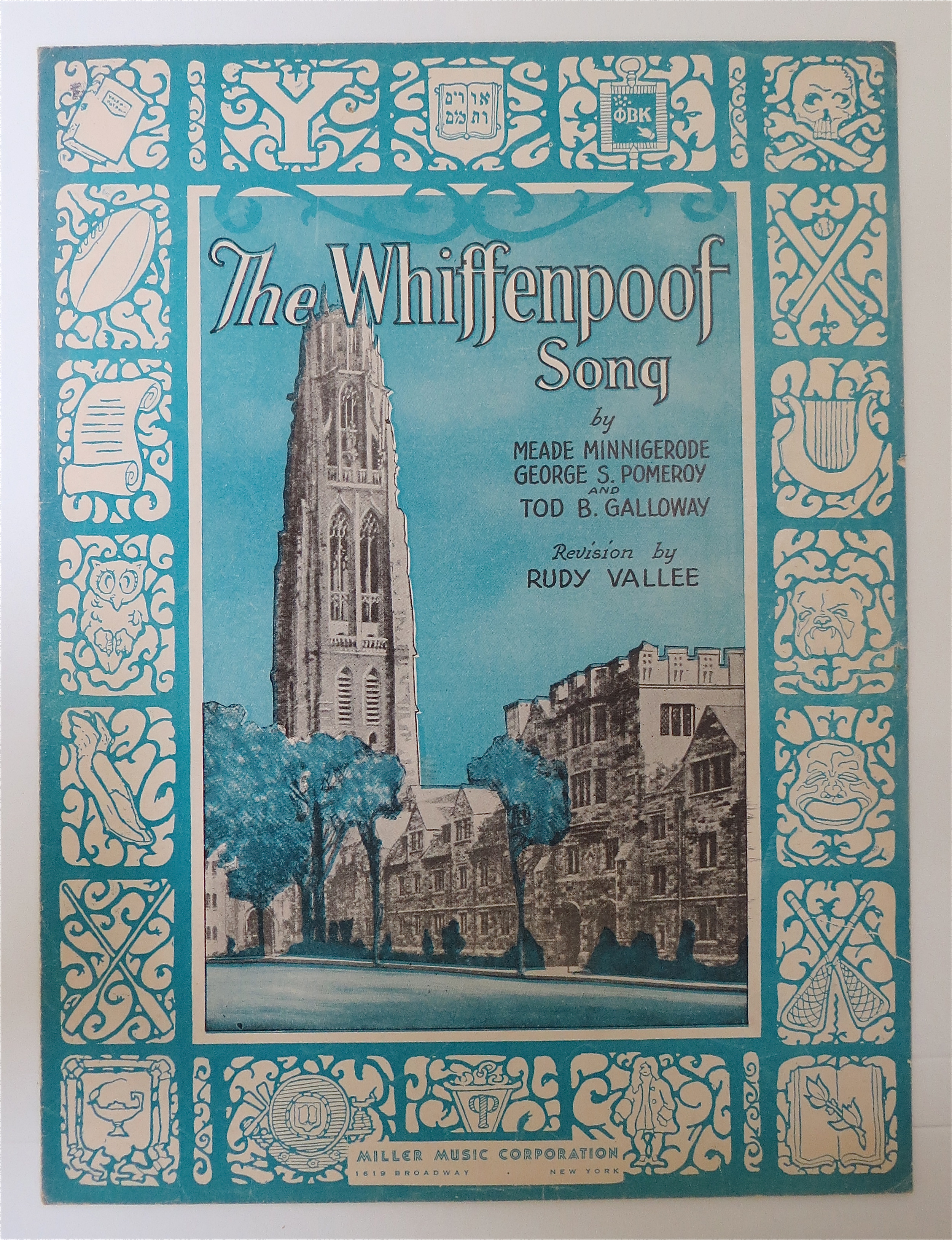 Sheet Music For 1936 The Whiffenpoof Song