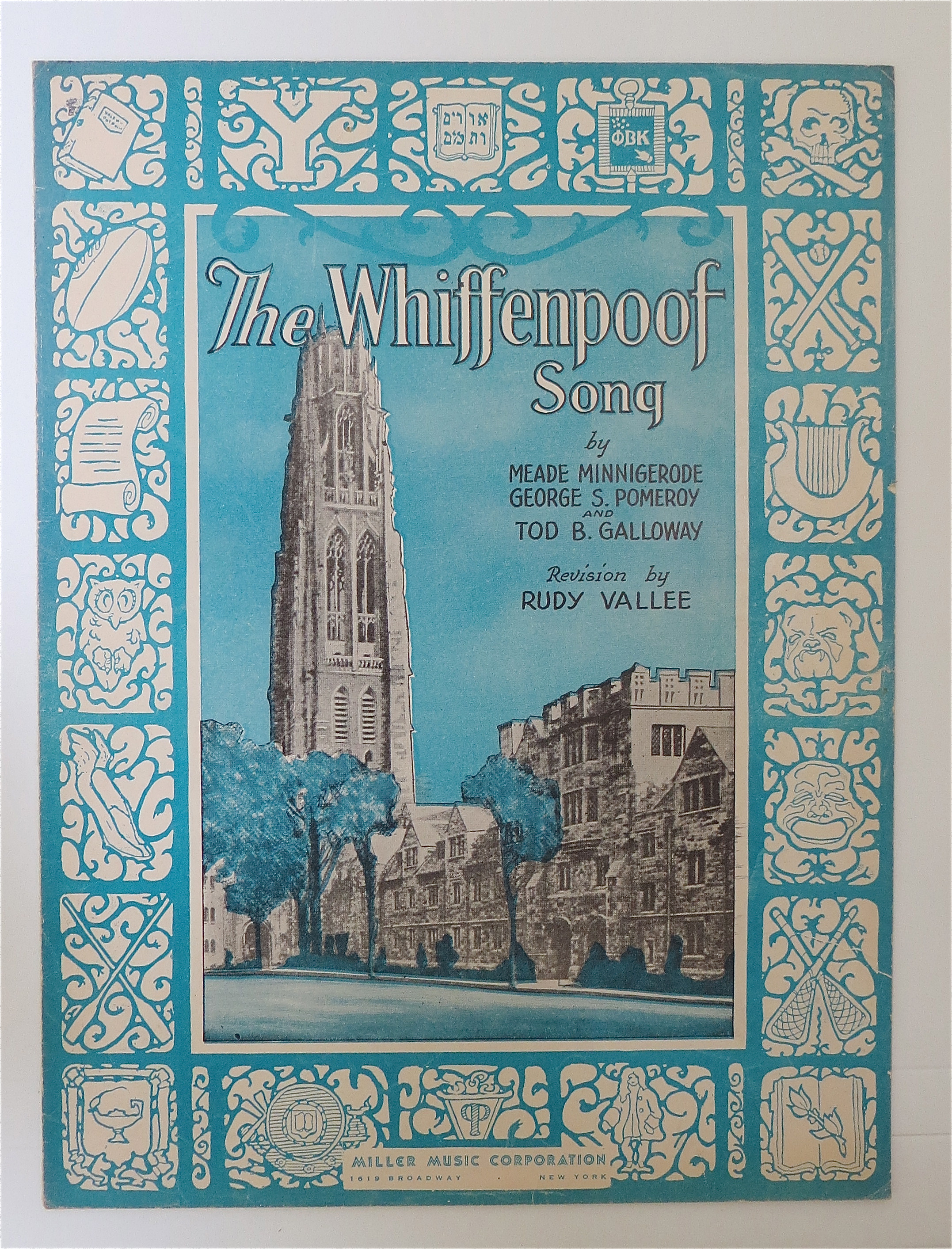 Sheet Music For 1936 The Whiffenpoof Song