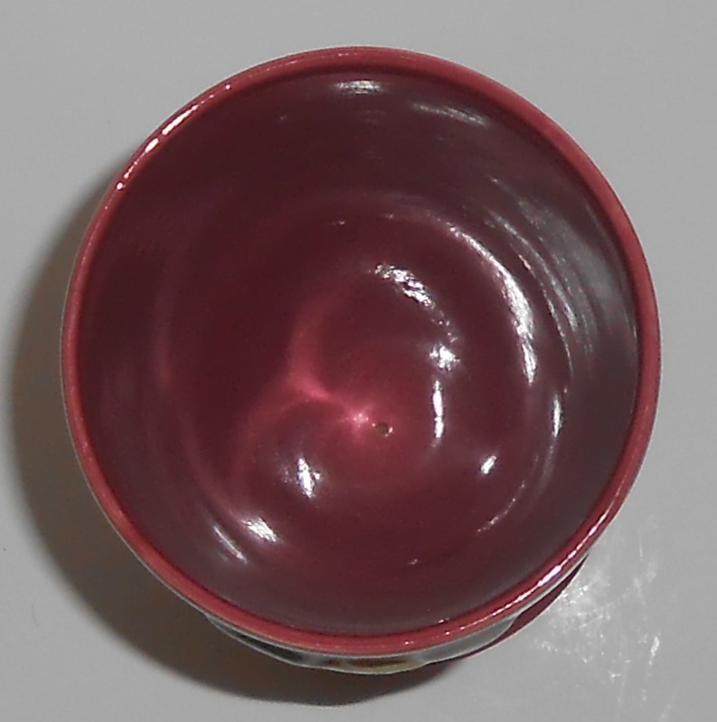 Coors Pottery Rosebud Very Rare Red Footed Tumbler