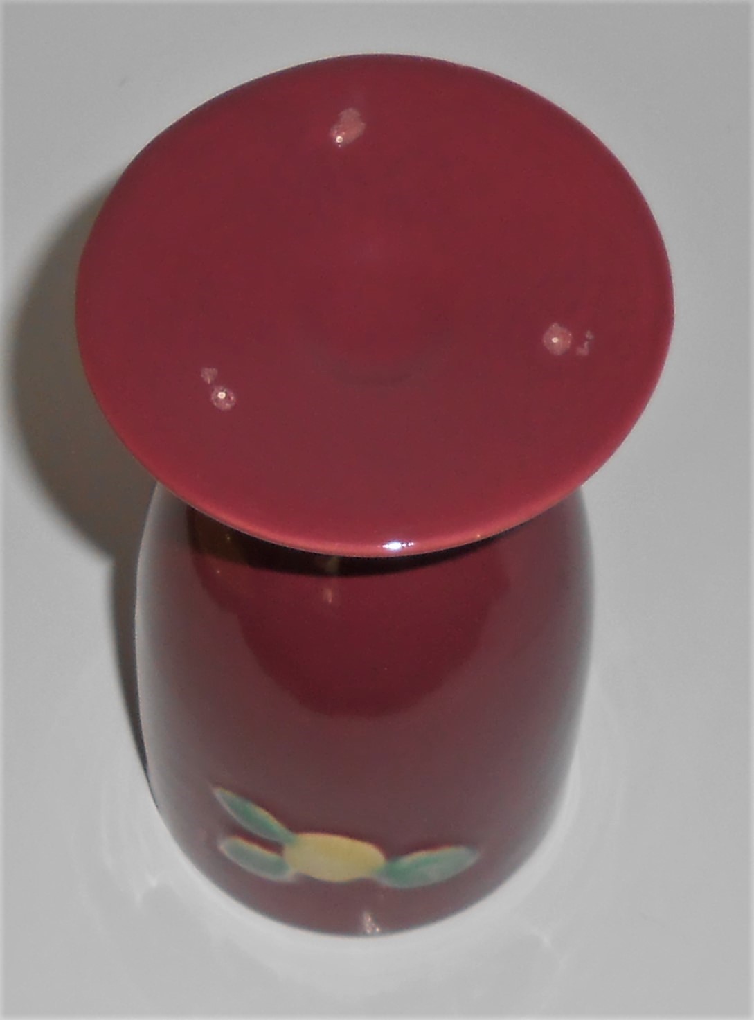 Coors Pottery Rosebud Very Rare Red Footed Tumbler