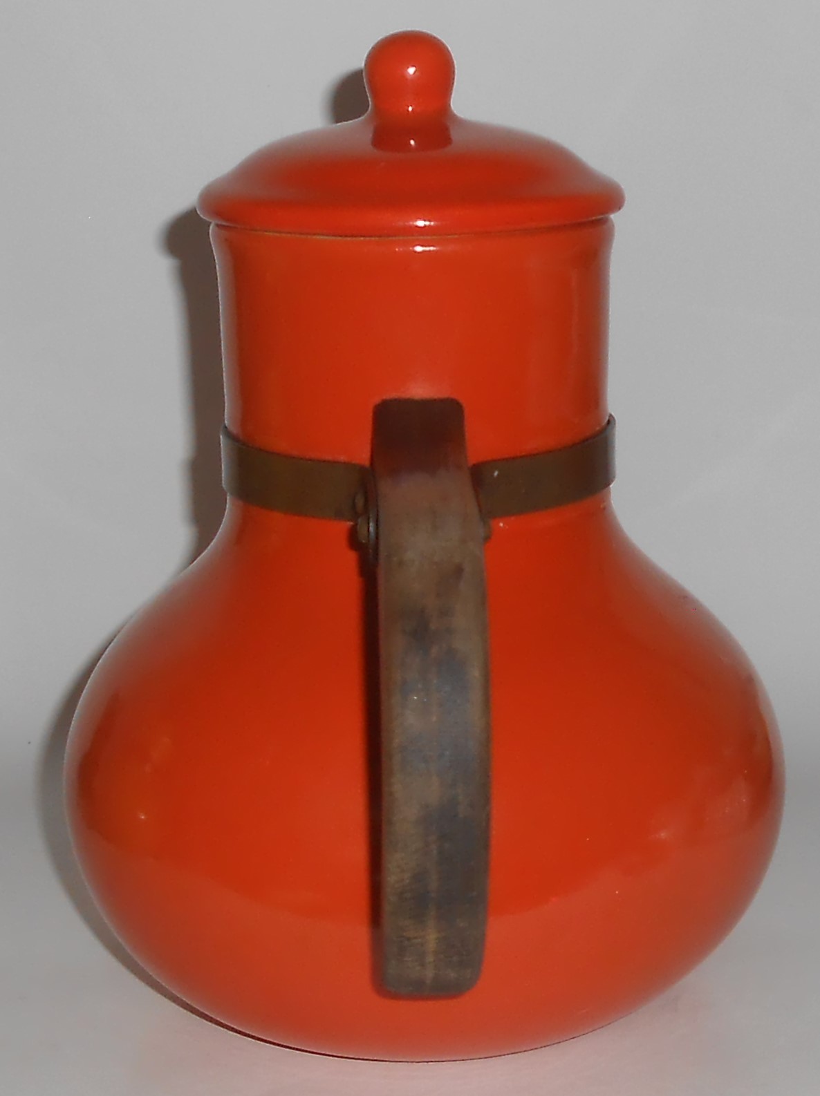 Red Wing Pottery Gypsy Trail Orange/White Wide Mouth Pi