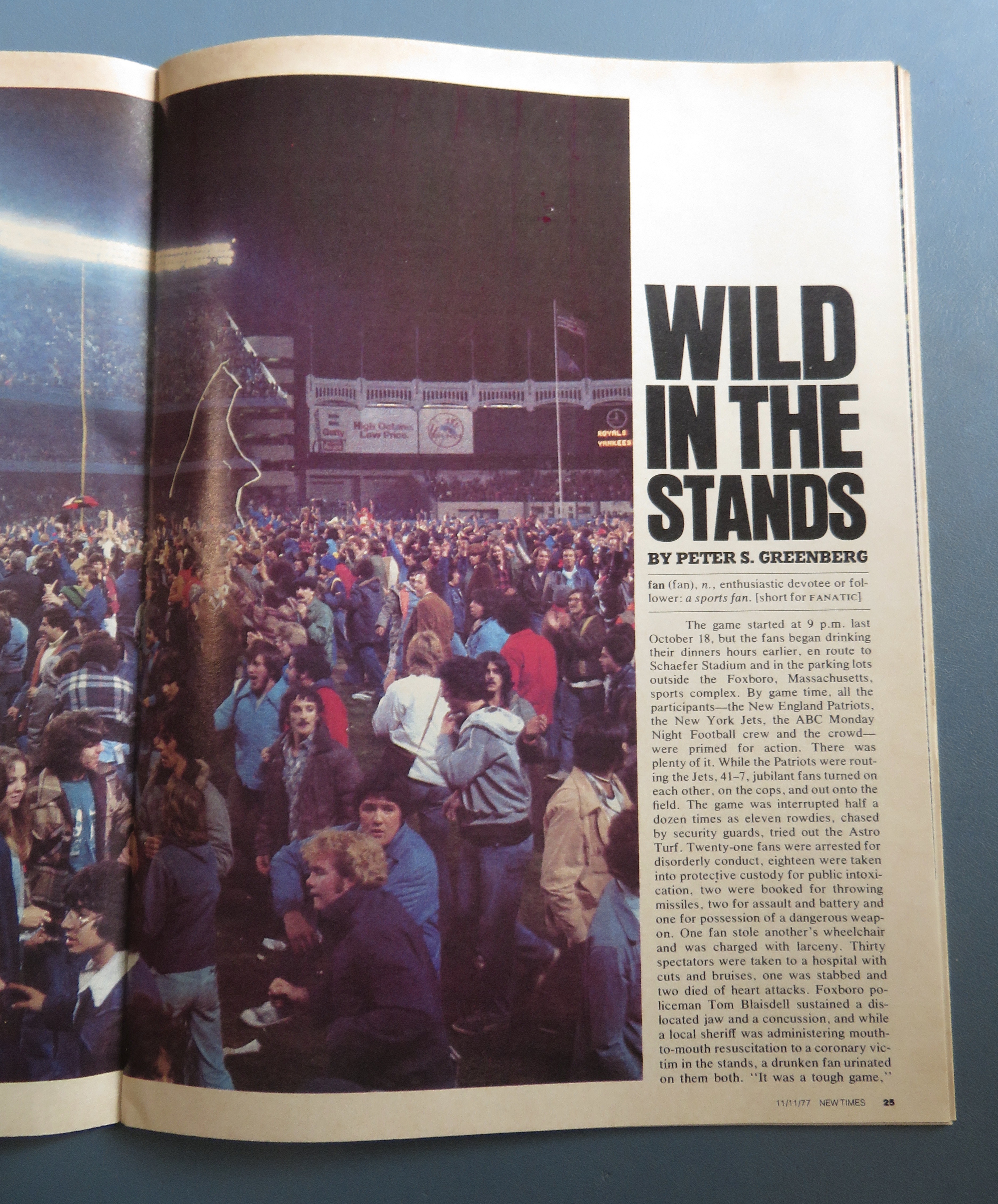 New Times Magazine November 11, 1977 Wild In The Stand