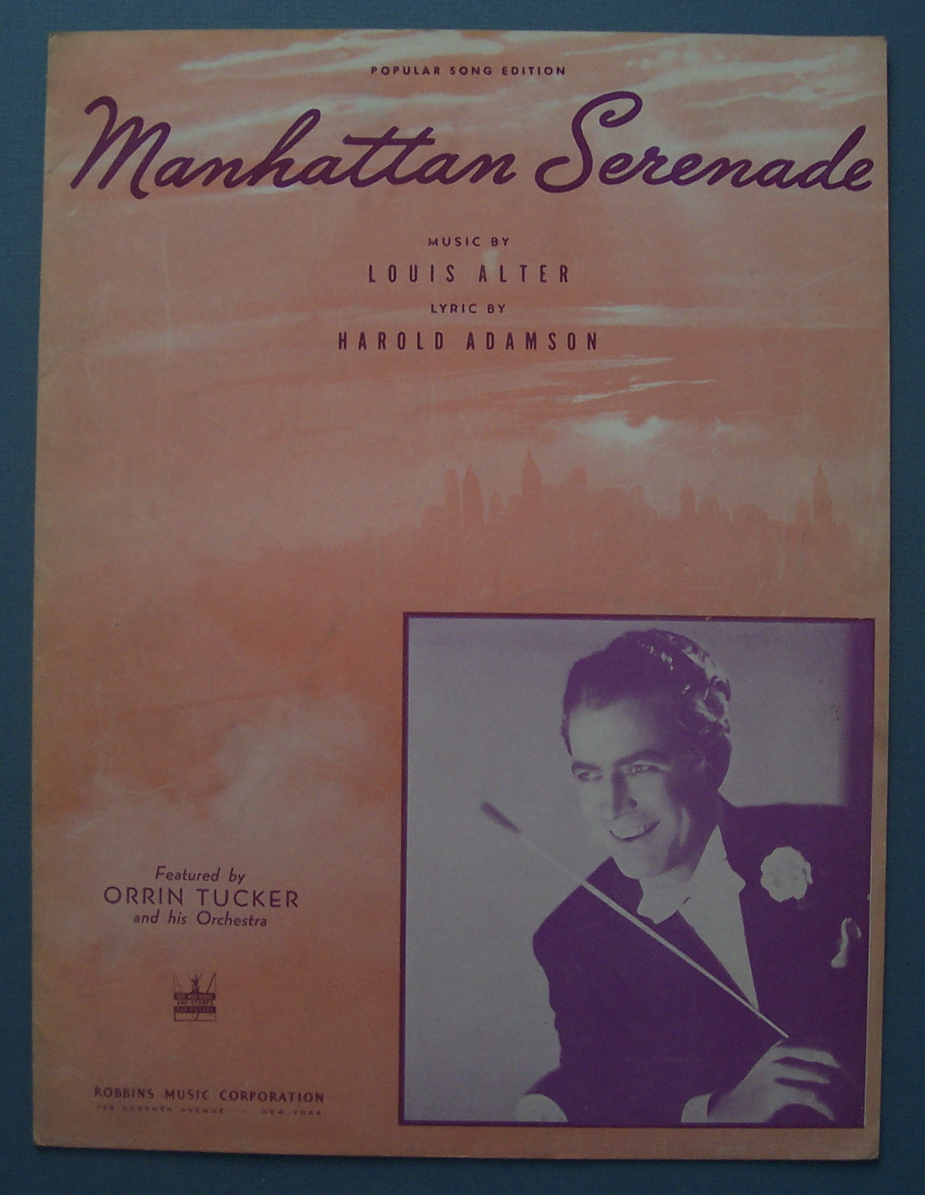 Sheet Music For 1942 Manhattan Serenade