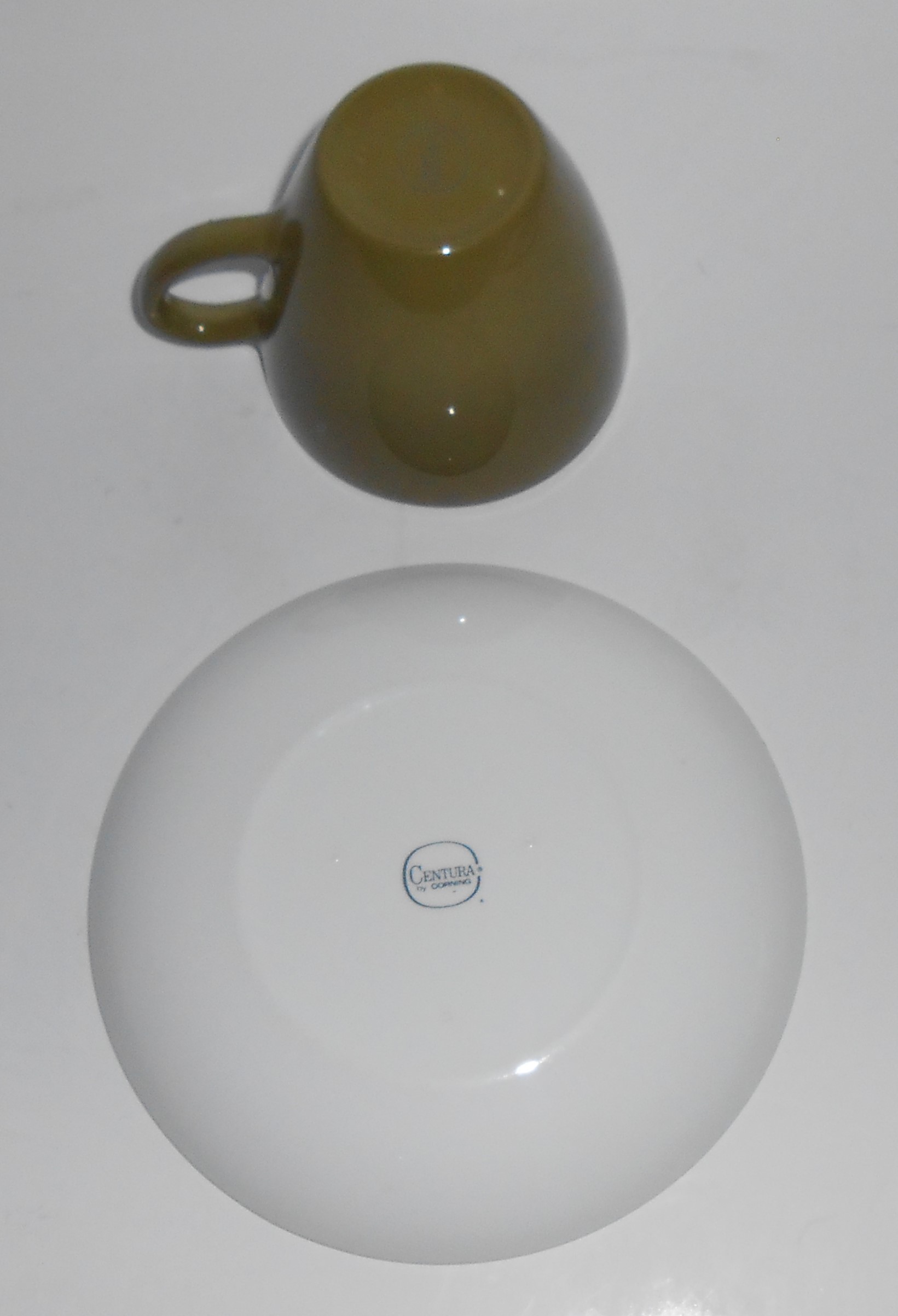 Corning Pottery MCM Coordinates Green / Blue Flower Cup